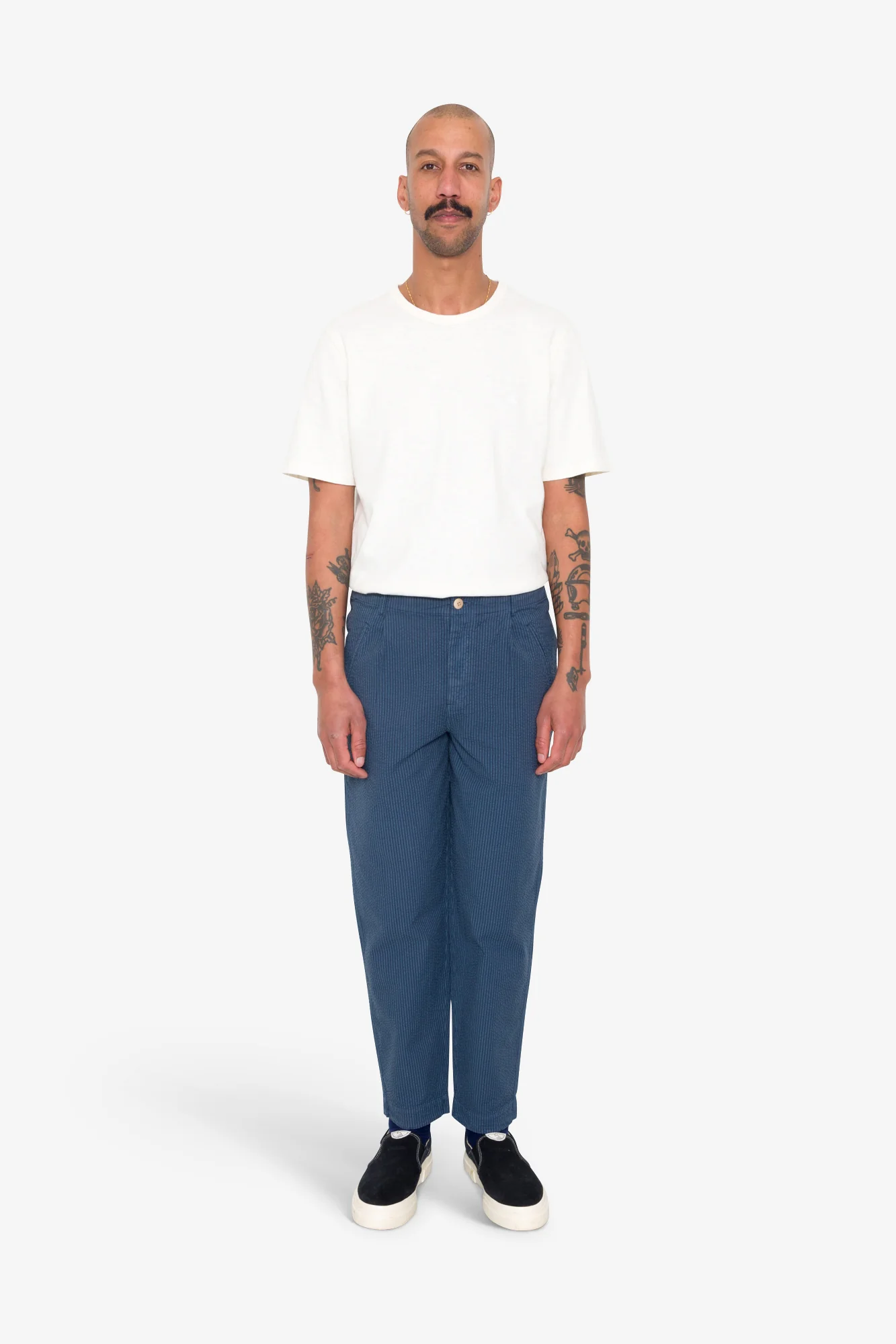 Assembly Pant - Soft Indigo Overdyed Stripe - Image 2