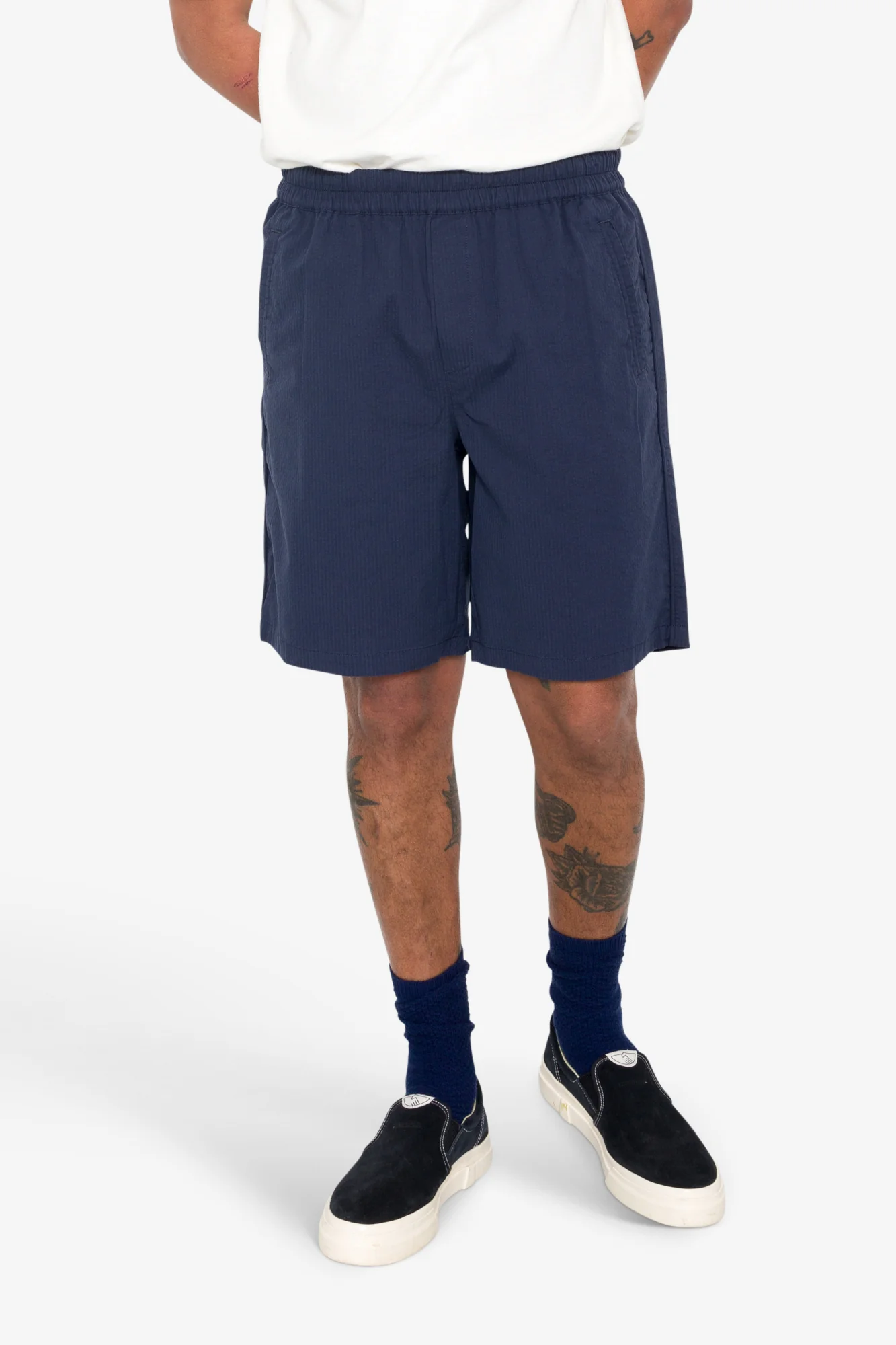 Assembly Short - Navy Seersucker SS25 - Image 7