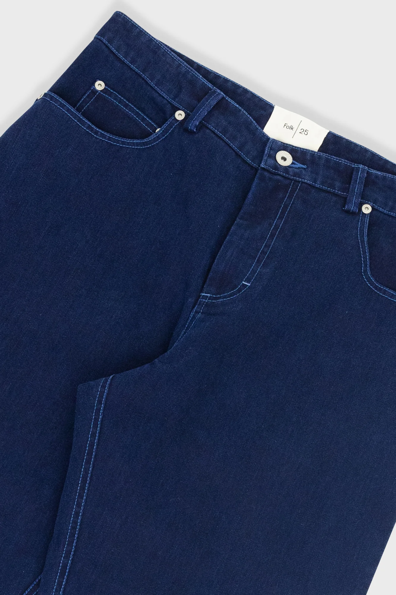 Barrel Leg Pant - Deep Indigo Slub - Image 5