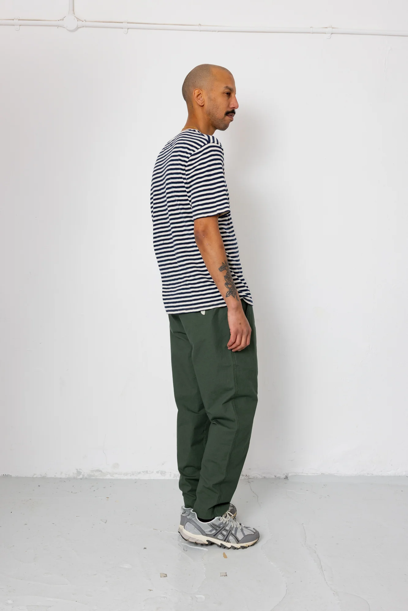 Classic Stripe T-Shirt - Ecru / Navy - Image 6