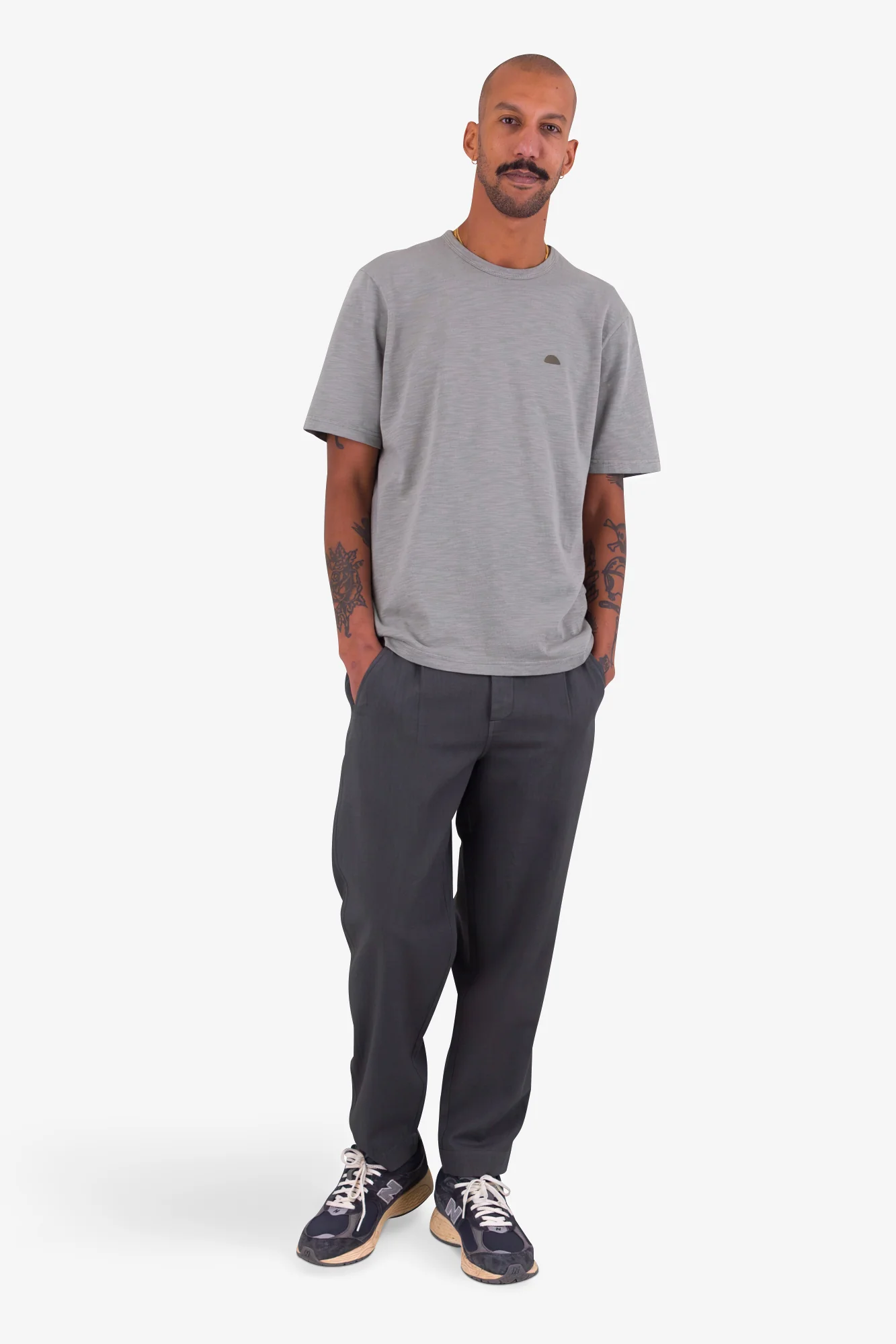 Drawcord Assembly Pant - Soft Black Herringbone - Image 6