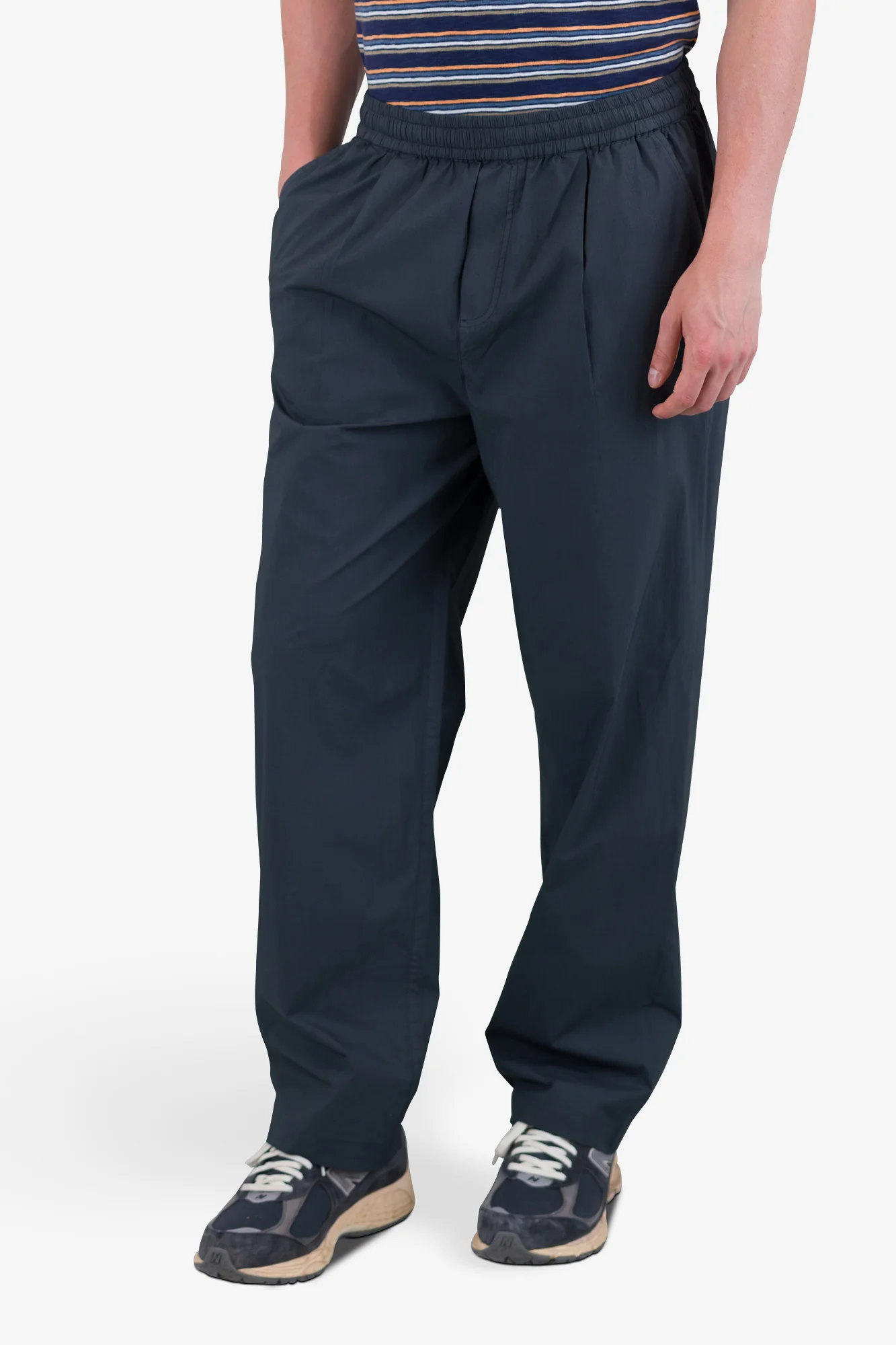 Drawcord Loose Trousers - Soft Black - Image 7