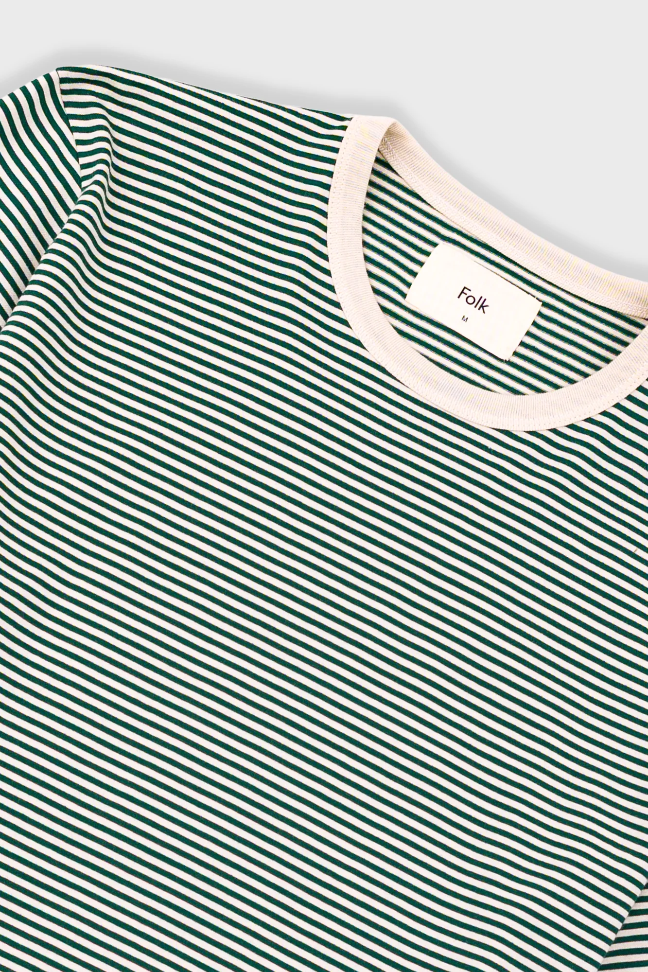1x1 Striped T-Shirt - Phthalo Green / Ecru - Image 5