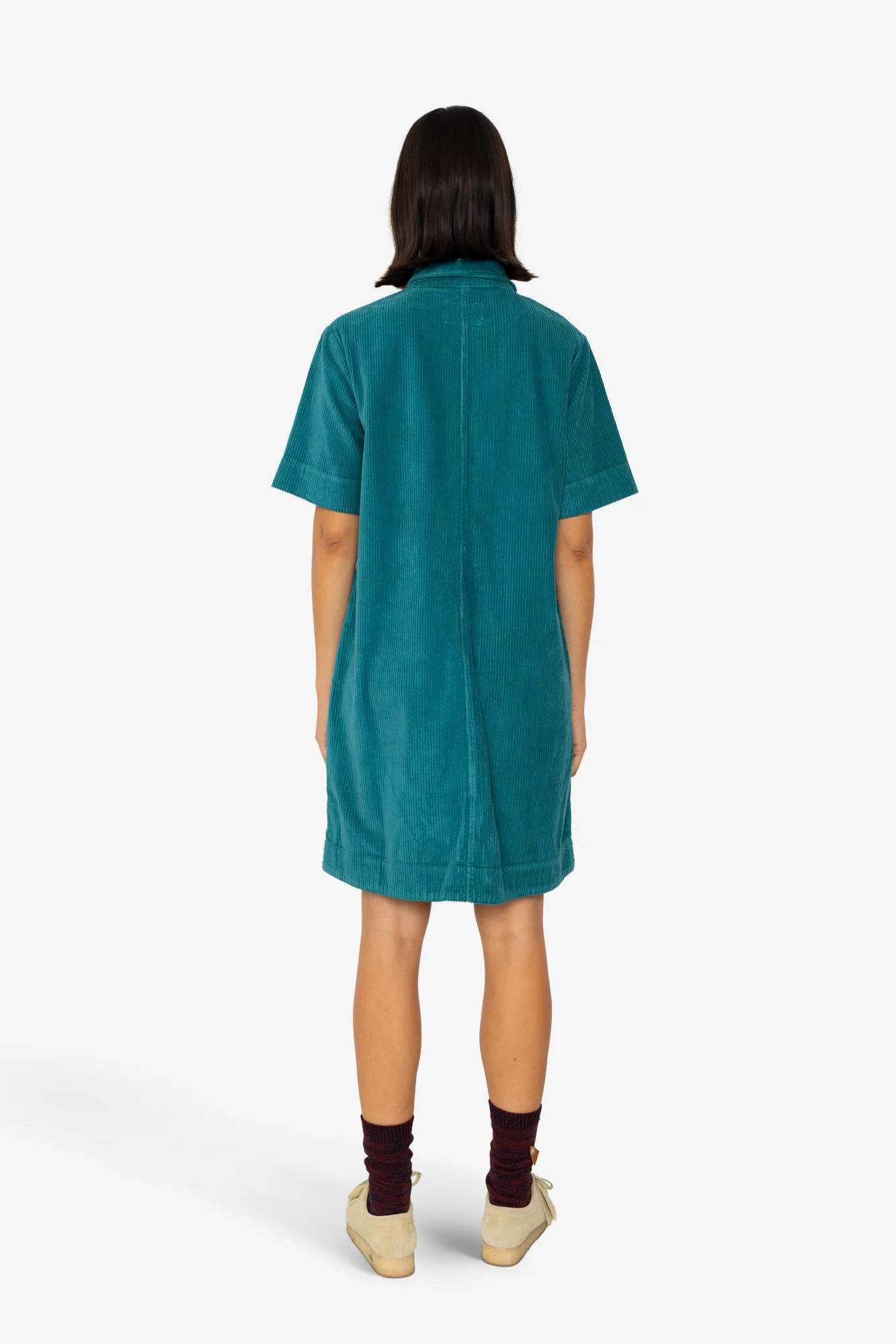 A-Line Zip Dress - Dark Teal - Image 8