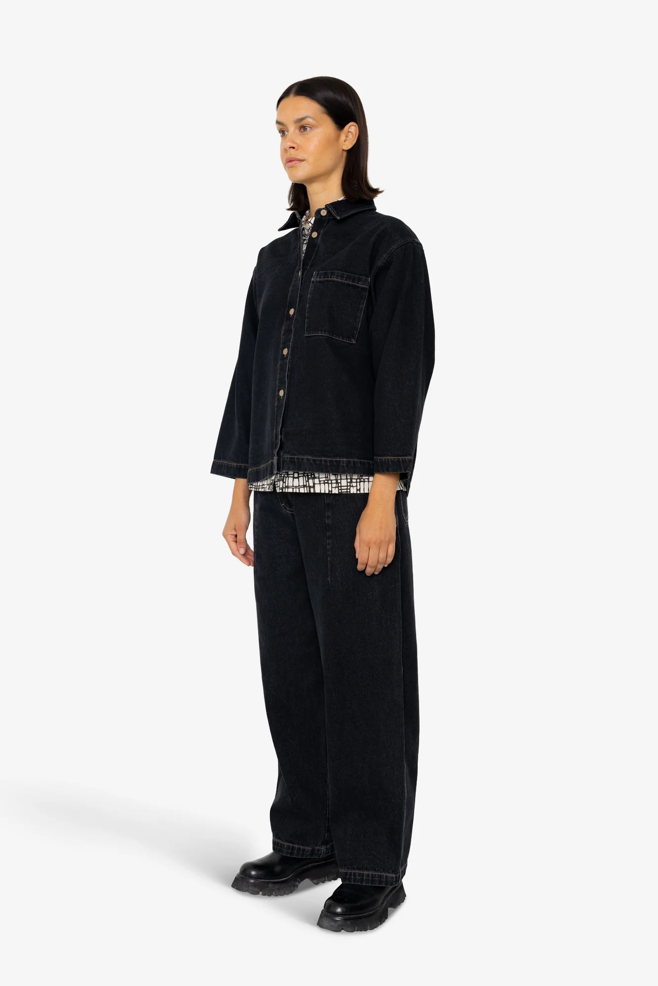 Archive Shirt - Washed Black Denim - Image 3