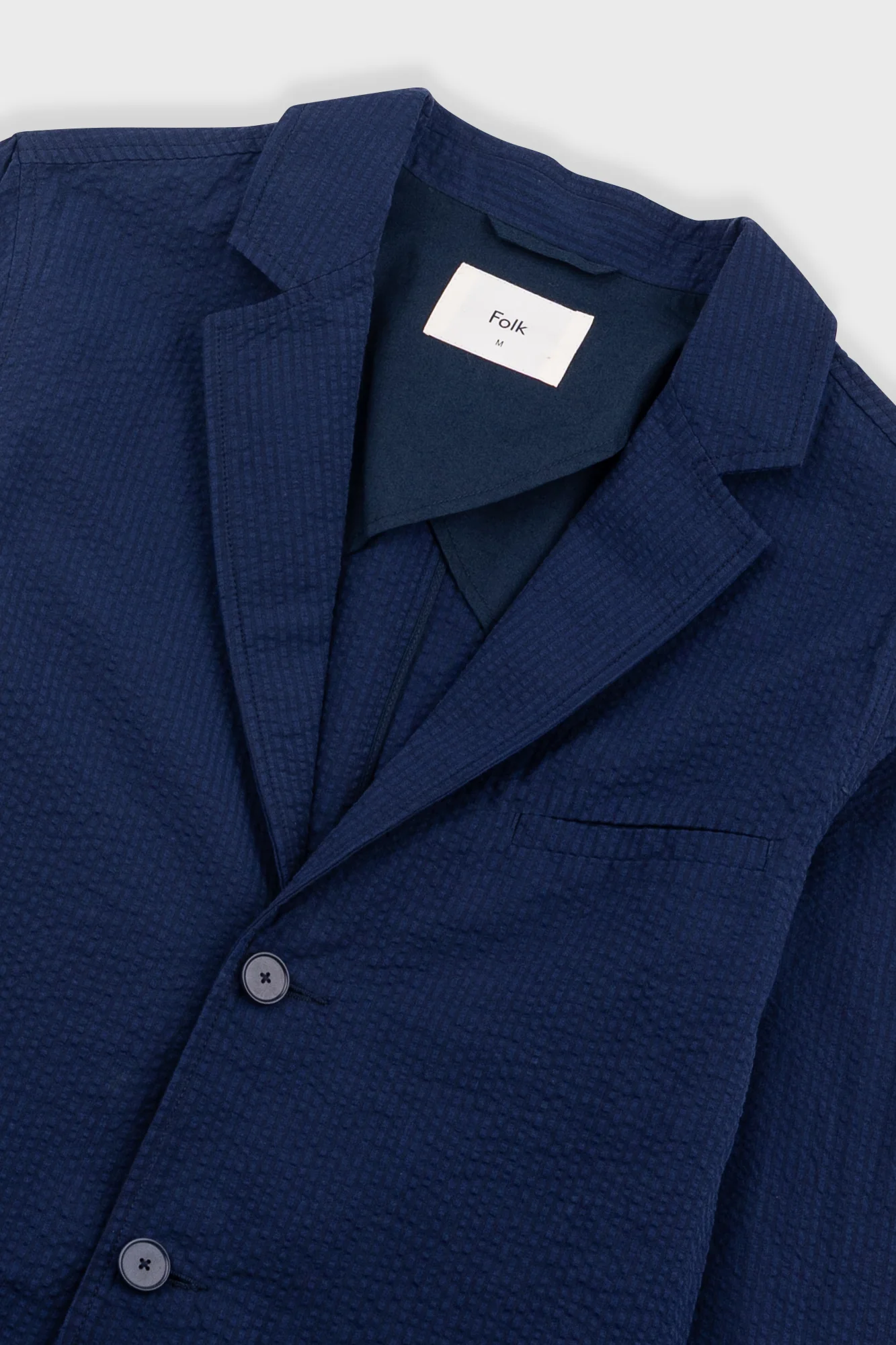 Assembly Blazer - Navy Crinkle Stripe - Image 5
