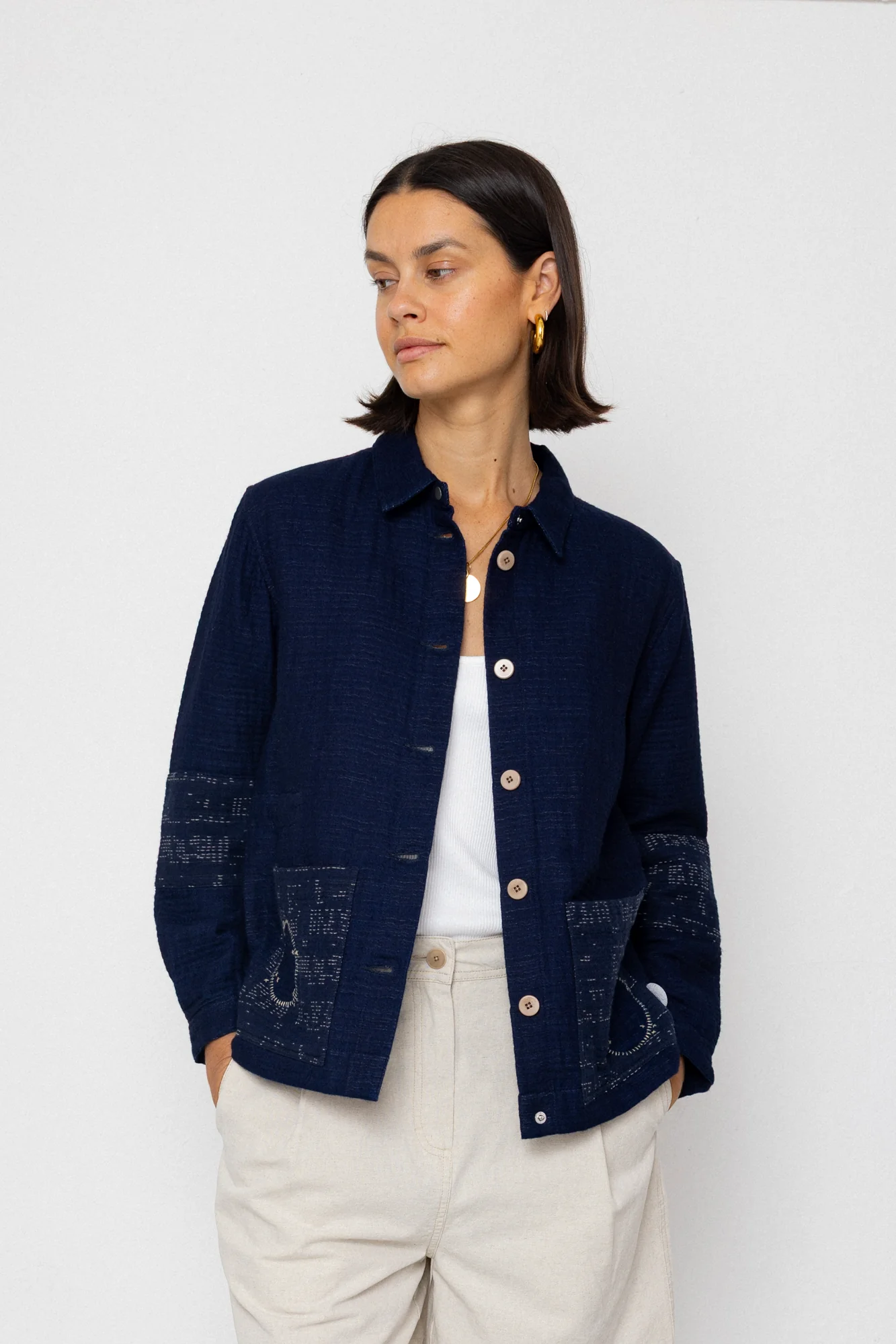 Assembly Jacket - Stray Float Stitch Indigo