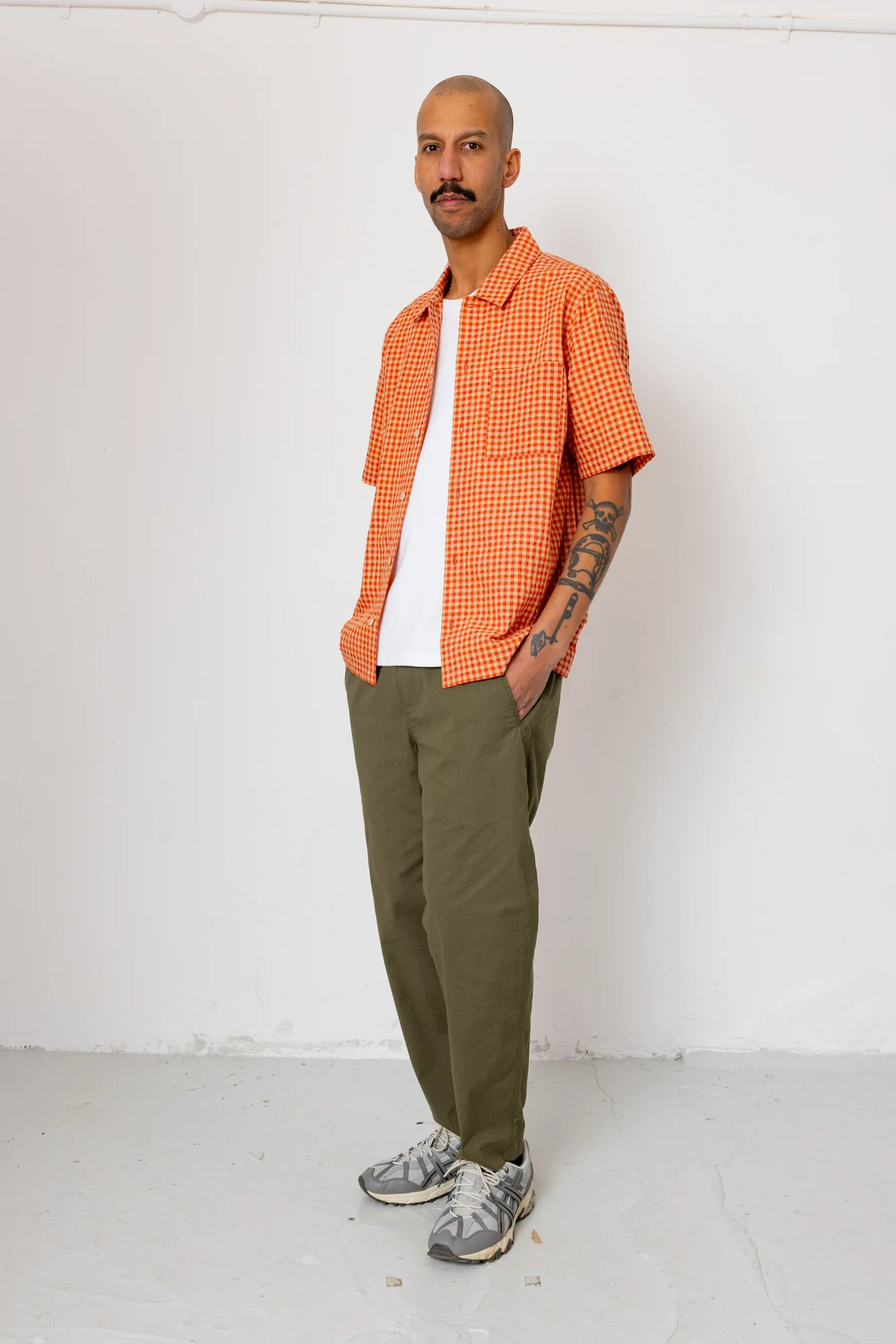 Assembly Pant - Dark Olive Seersucker - Image 6