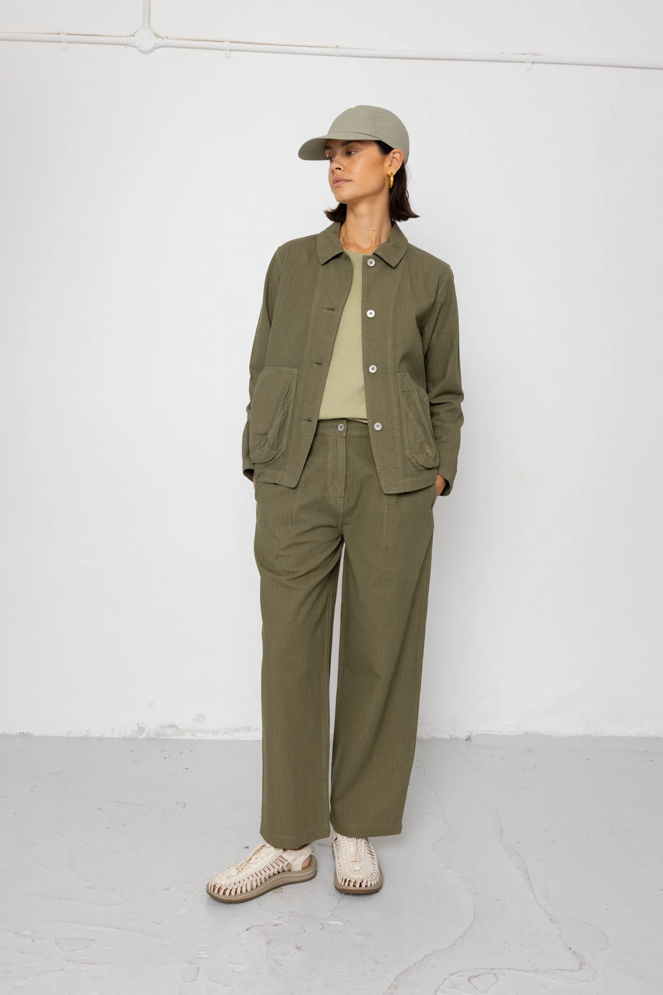 Baggy Trouser - Light Olive Chunky Ripstop - Image 7