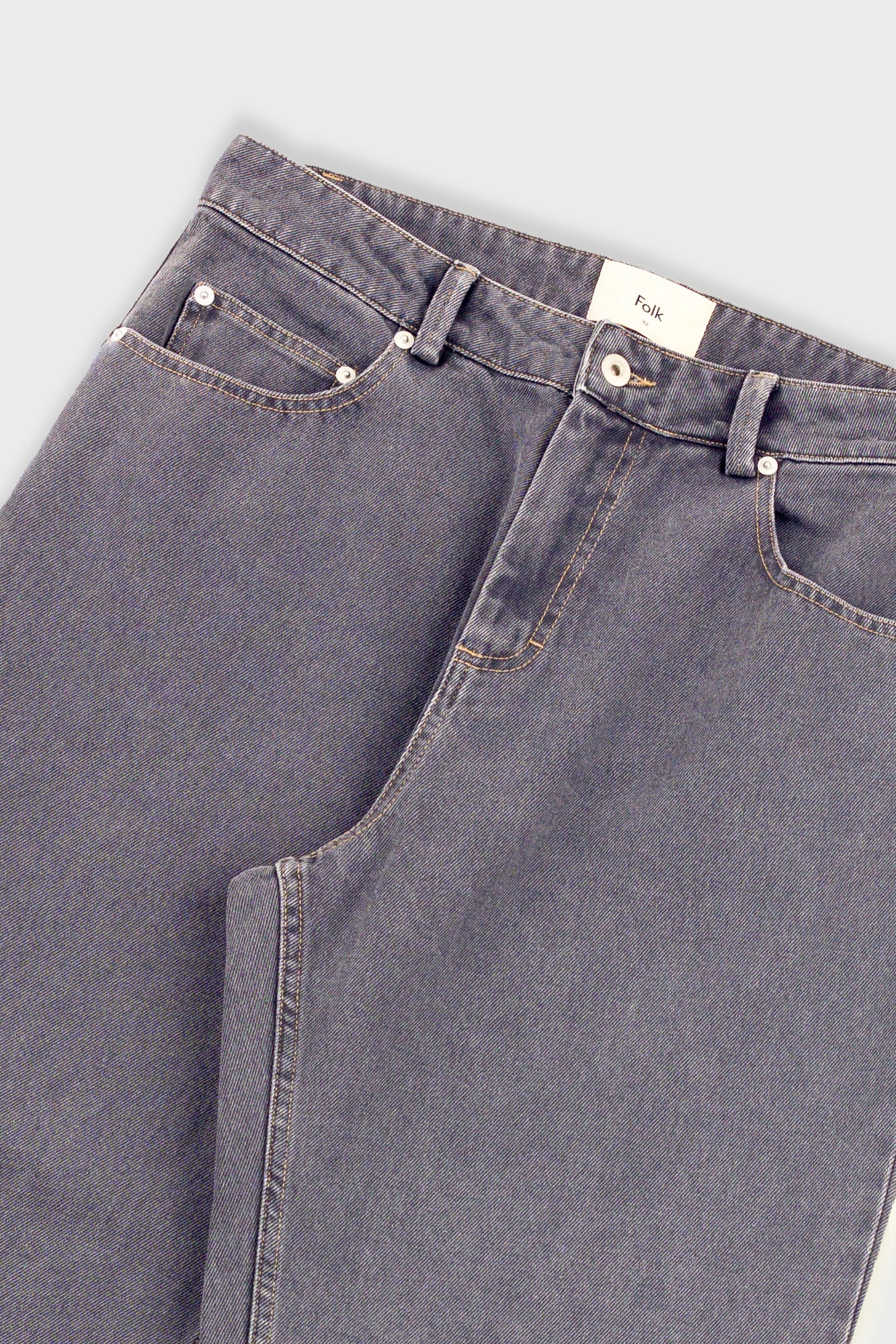 Barrel Leg Trouser - Smoke Grey Denim - Image 5