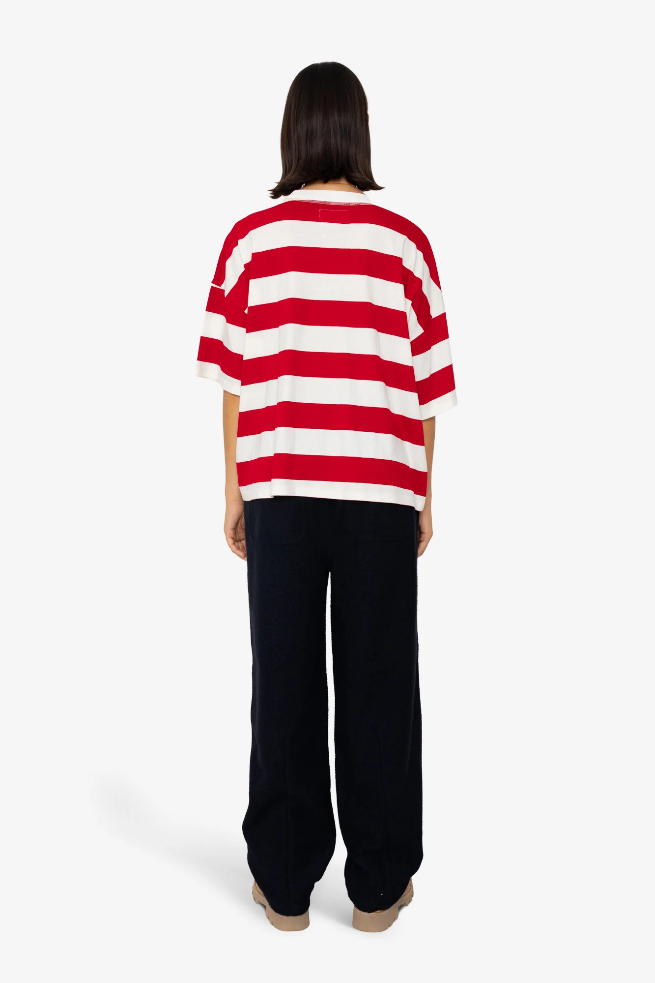 Boyfriend T-Shirt - Carnation Stripe - Image 8