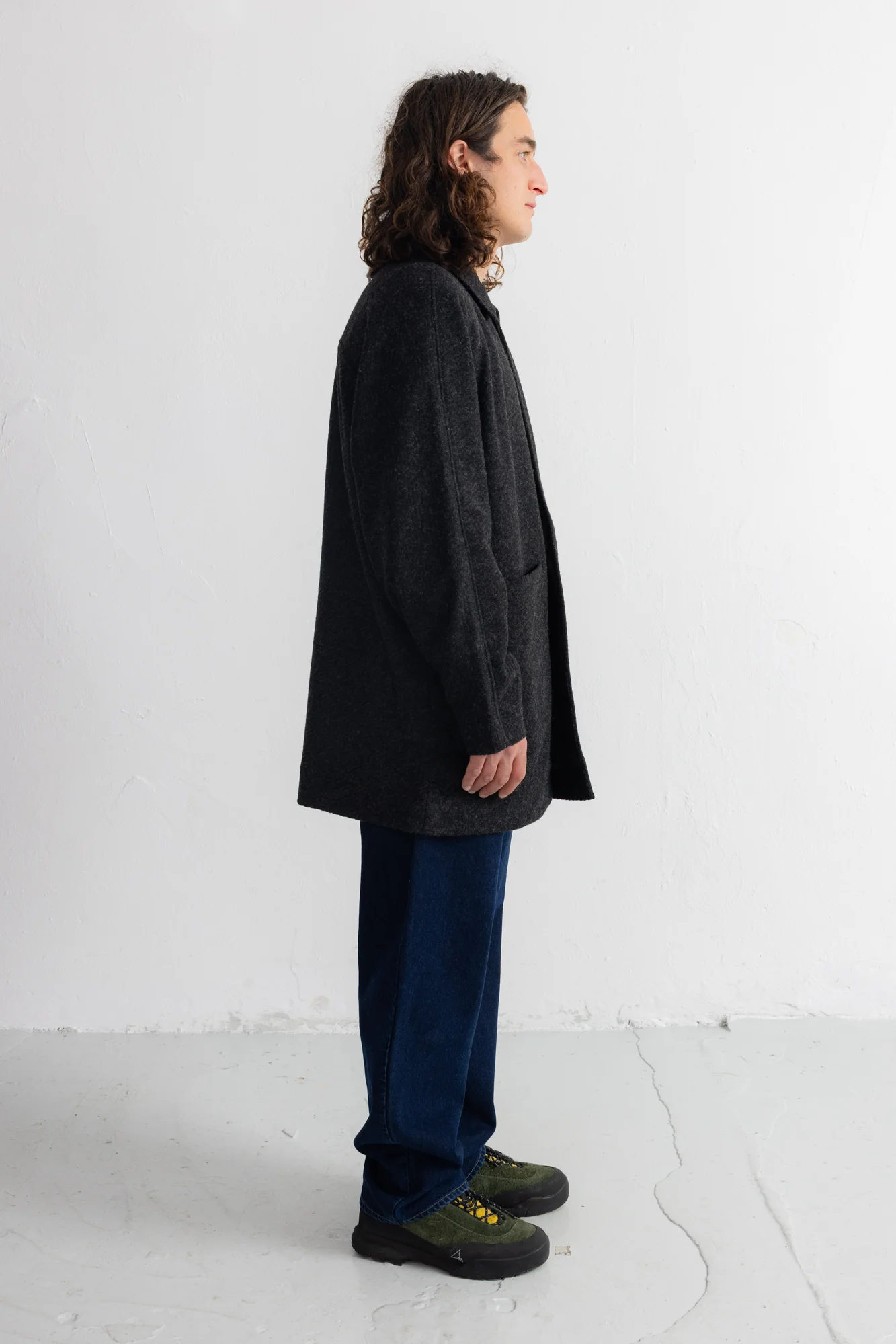 Car Coat - Charcoal Wool Twill - Image 4