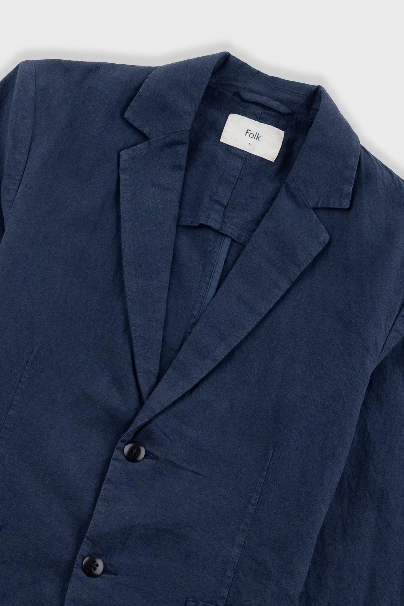 Cotton Linen Blazer - Dark Navy - Image 4