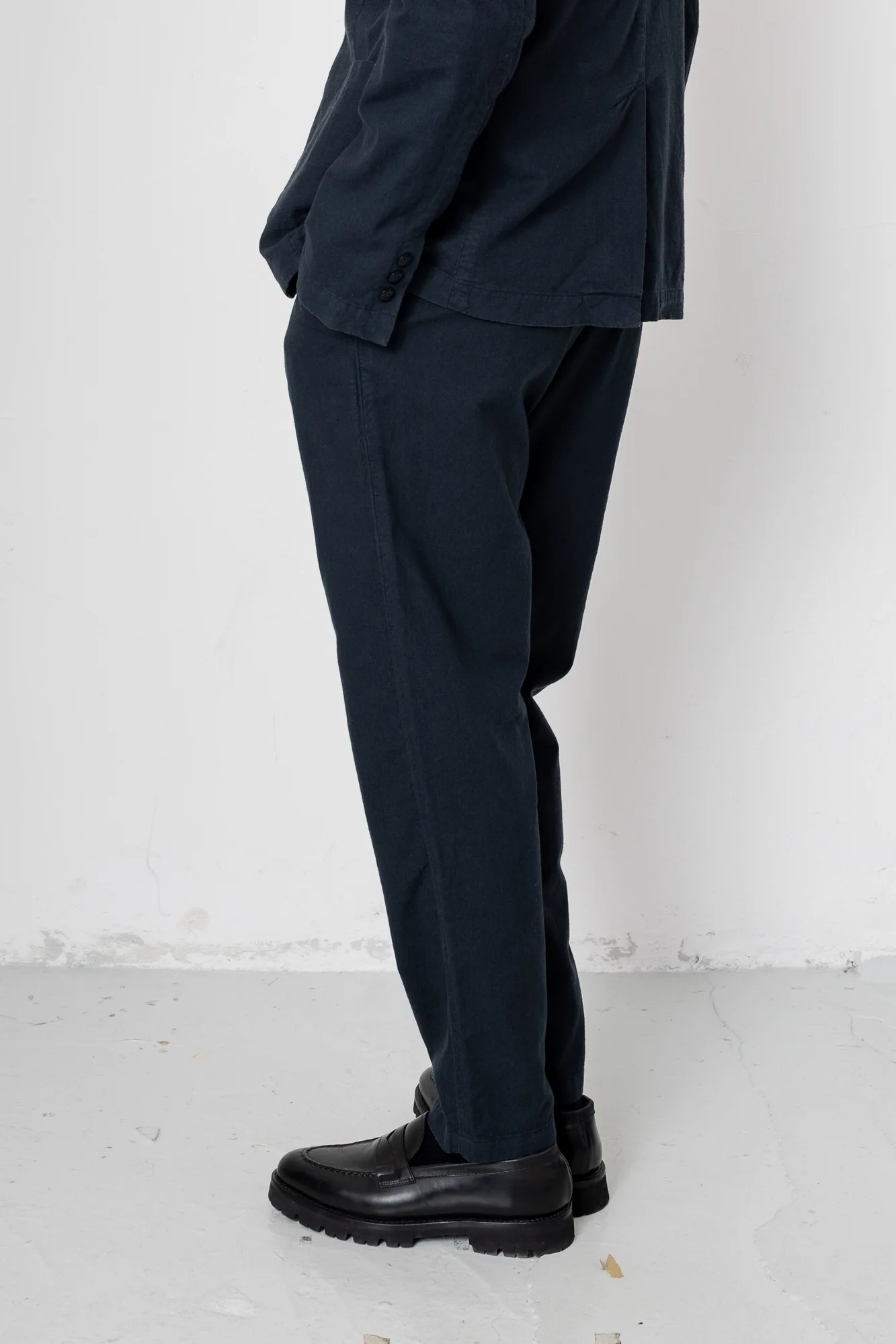 Cotton Linen Trouser - Soft Black - Image 8