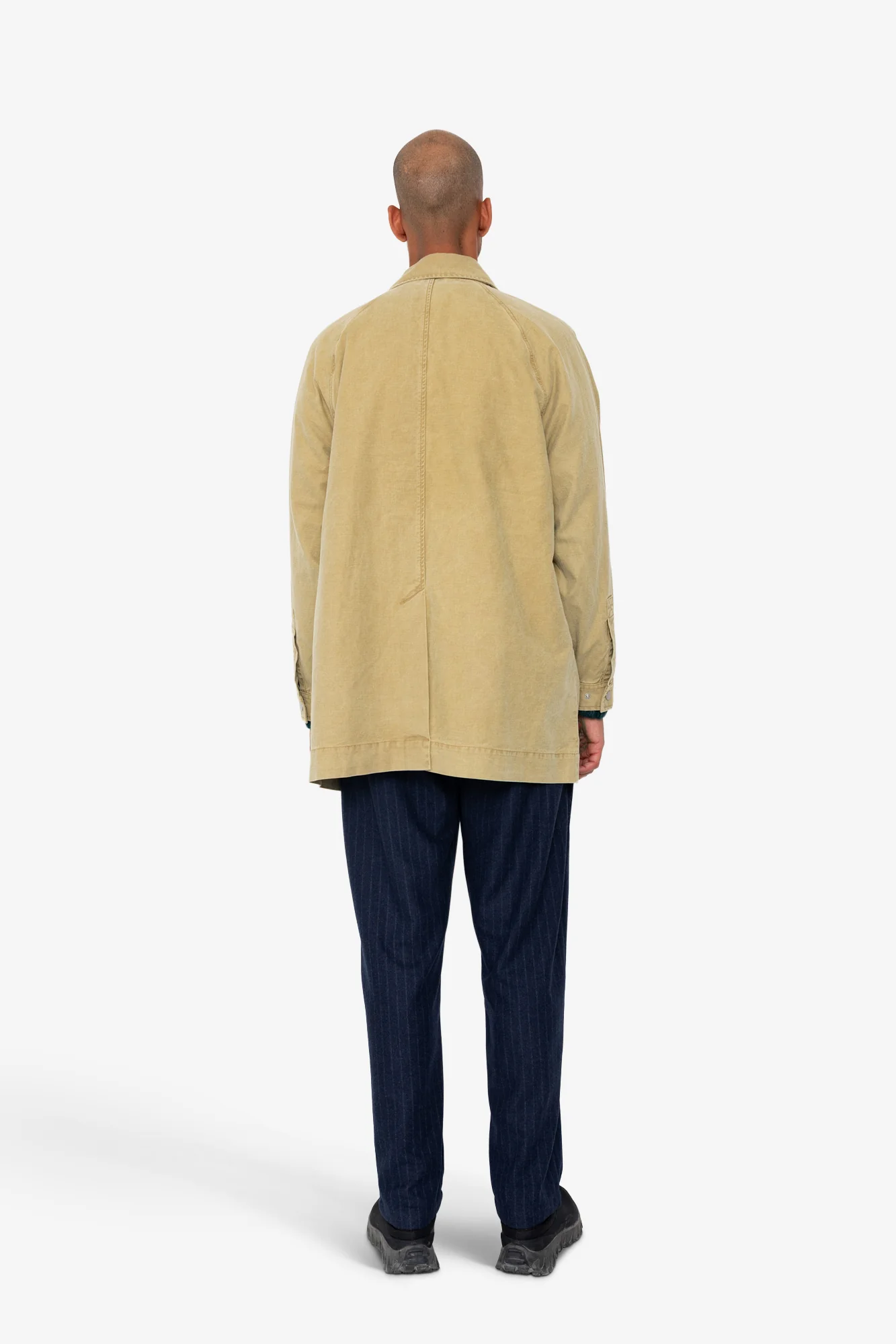 Detachable Liner Car Coat - Fossil Slub - Image 8