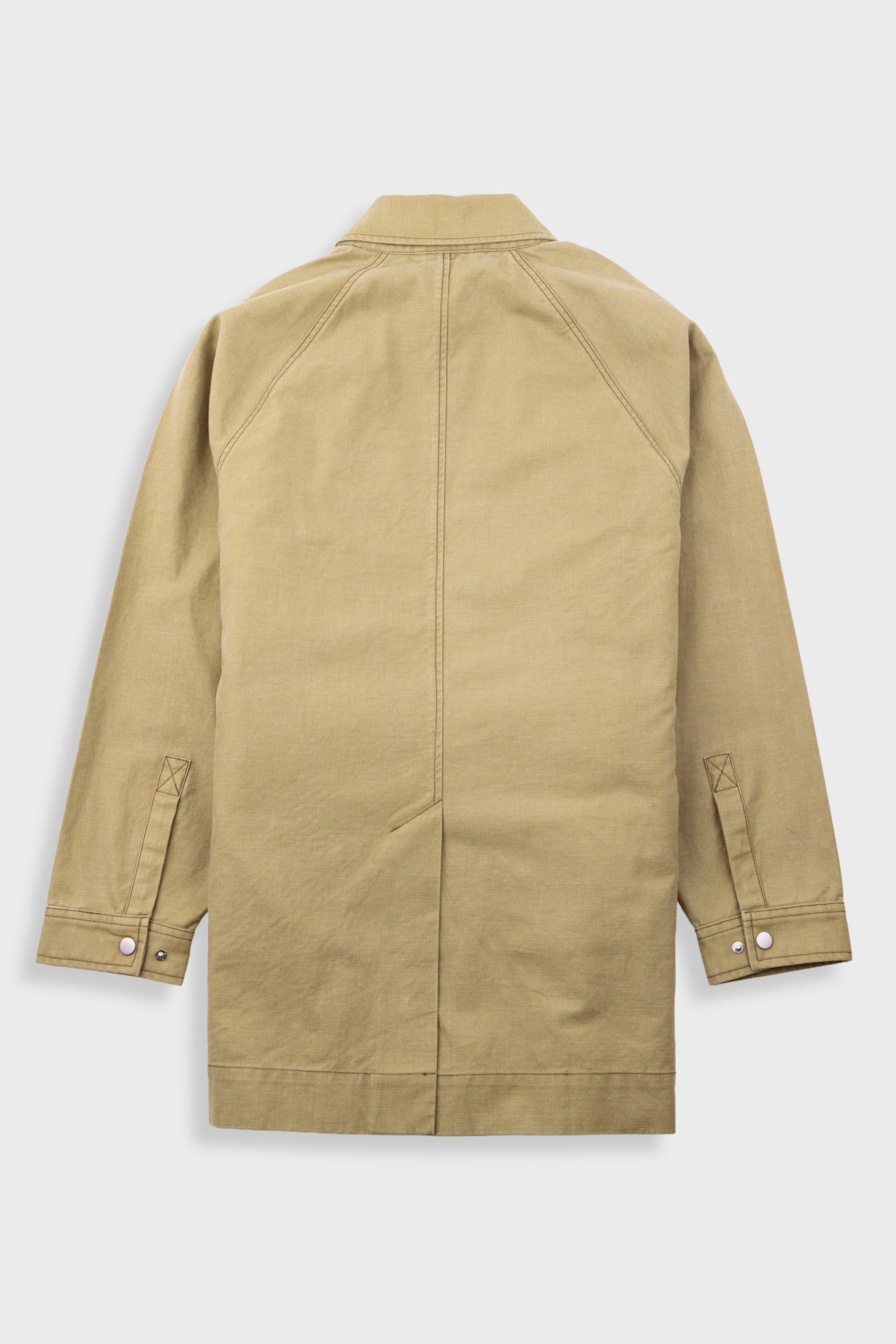 Detachable Liner Car Coat - Fossil Slub - Image 9