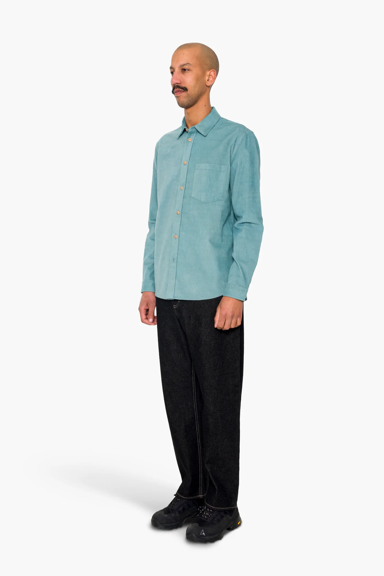 Direction Babycord Shirt - Dusty Green - Image 3