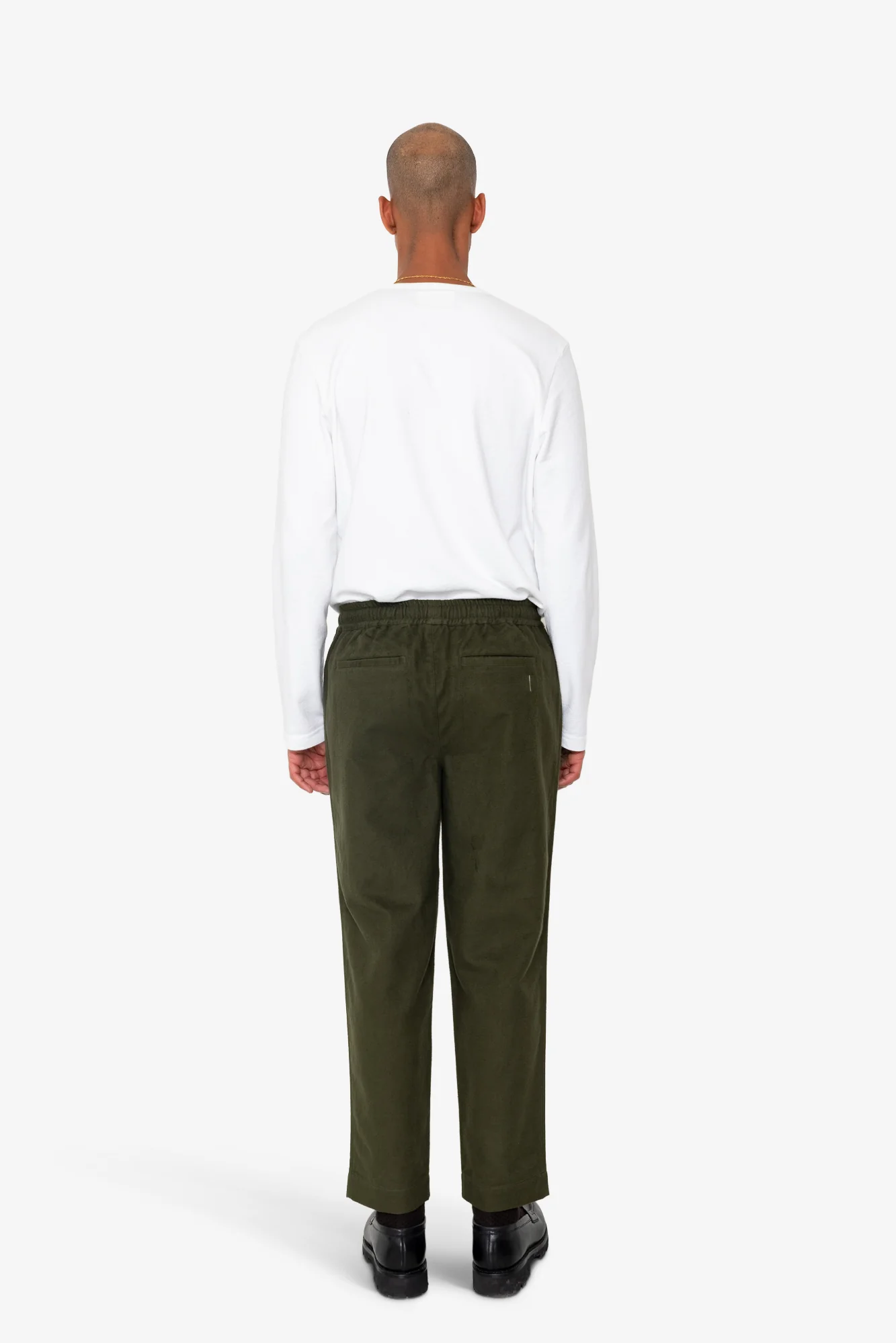 Drawcord Assembly Pant - Dark Olive Moleskin - Image 8
