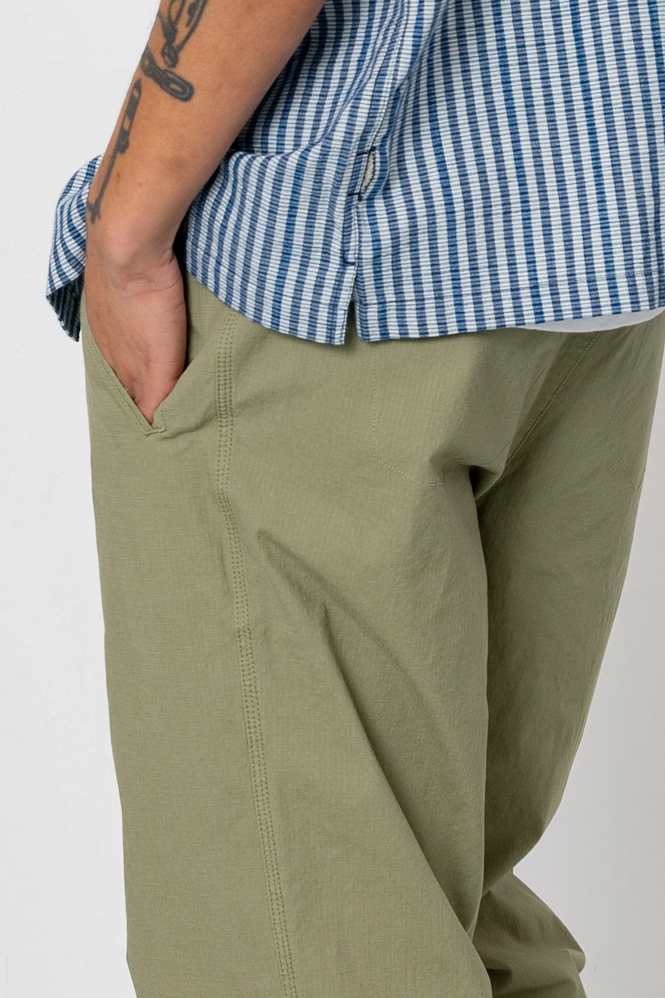 Drawcord Assembly Pant - Light Olive Ripstop - Image 6