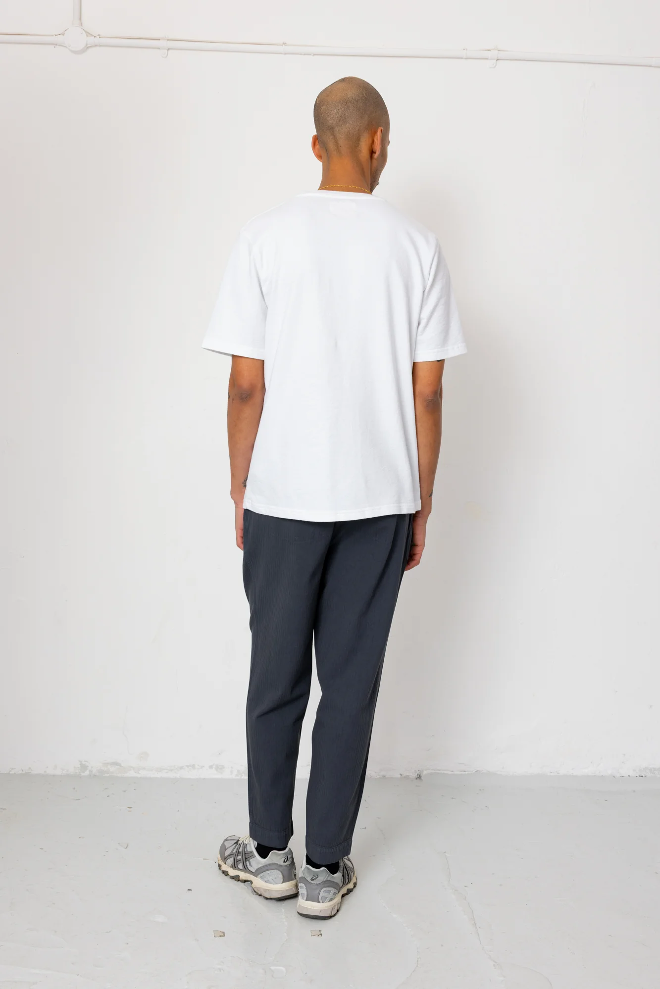 Drawcord Assembly Pant - Slate Blue Herringbone - Image 8