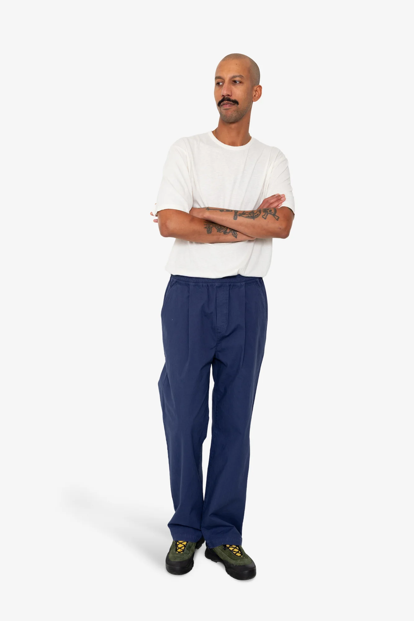 Drawcord Loose Trouser - Rich Navy Ripstop - Image 9