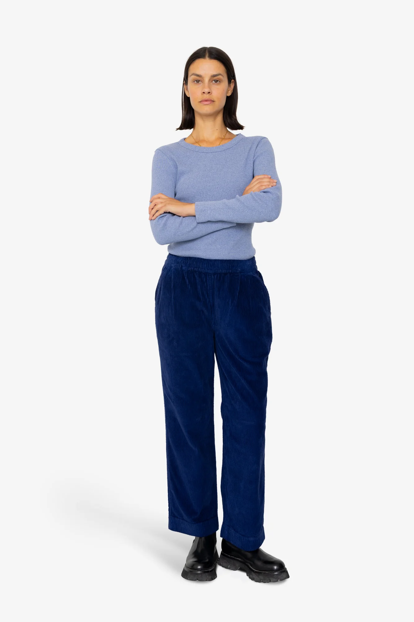 Drawcord Signal Pants - Rich Navy Cord - Image 8