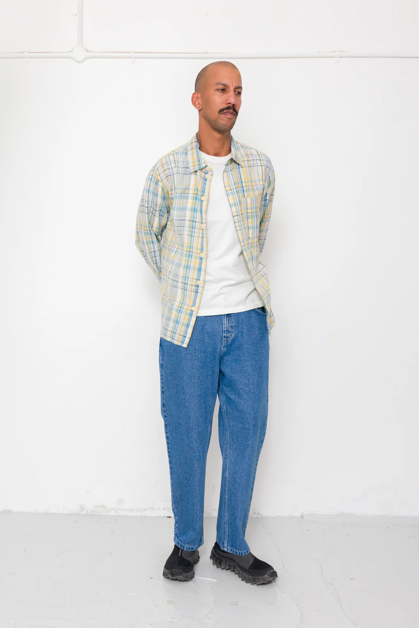Easy Fit Shirt - Yellow Blue Cut Check - Image 10