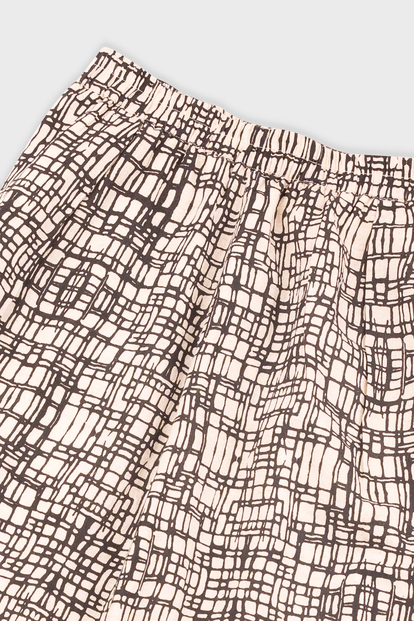 Full Seam Skirt - Black Ecru Maze Print - Image 5