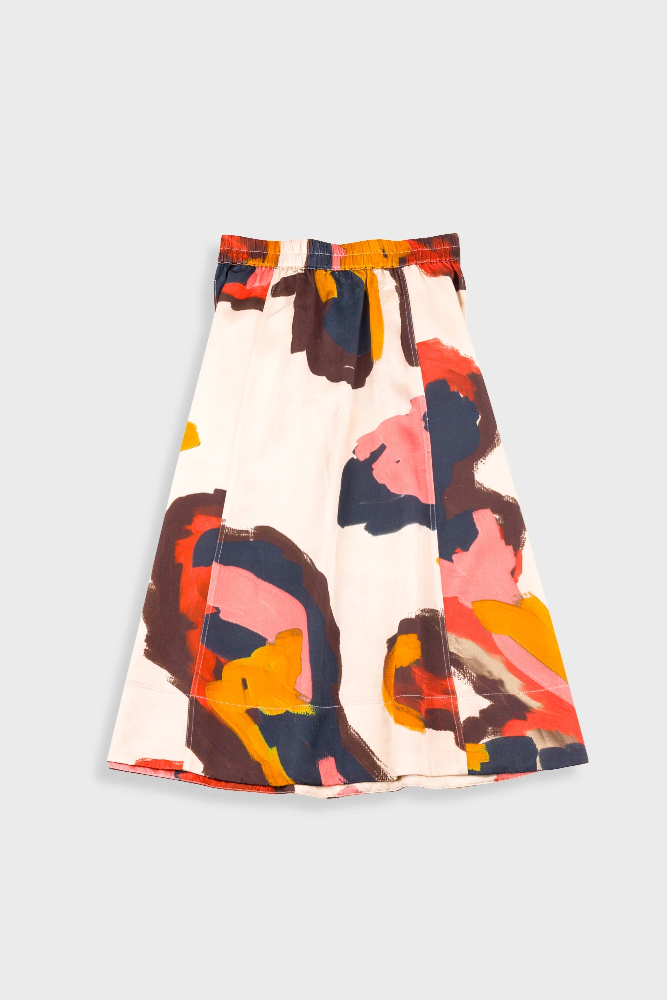 Full Seam Skirt - Impasto Print Satin - Image 11