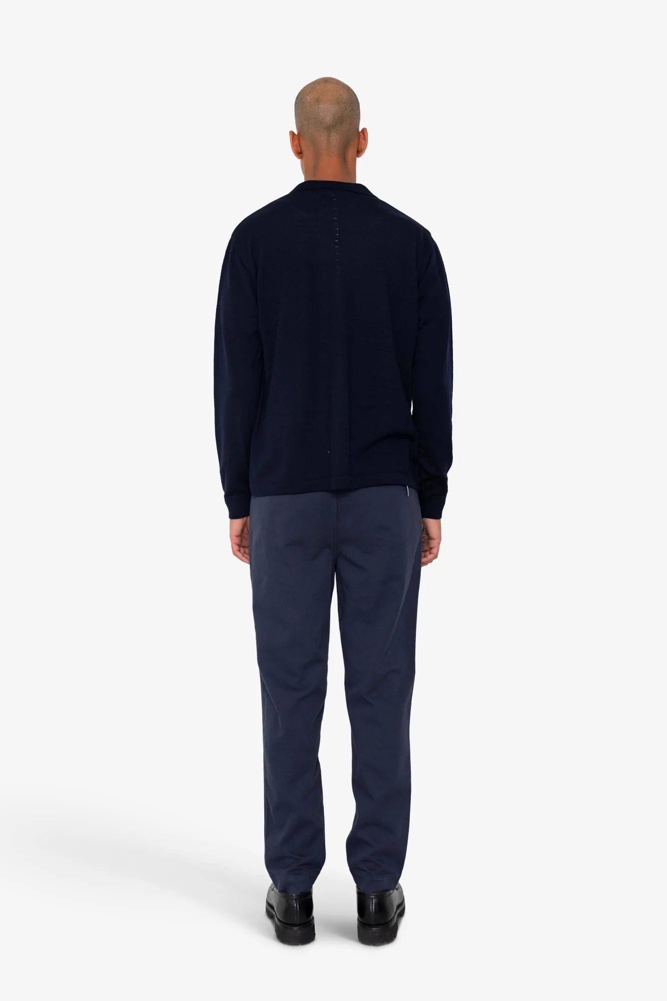 Folk Knitted Shirt - Navy - Image 8