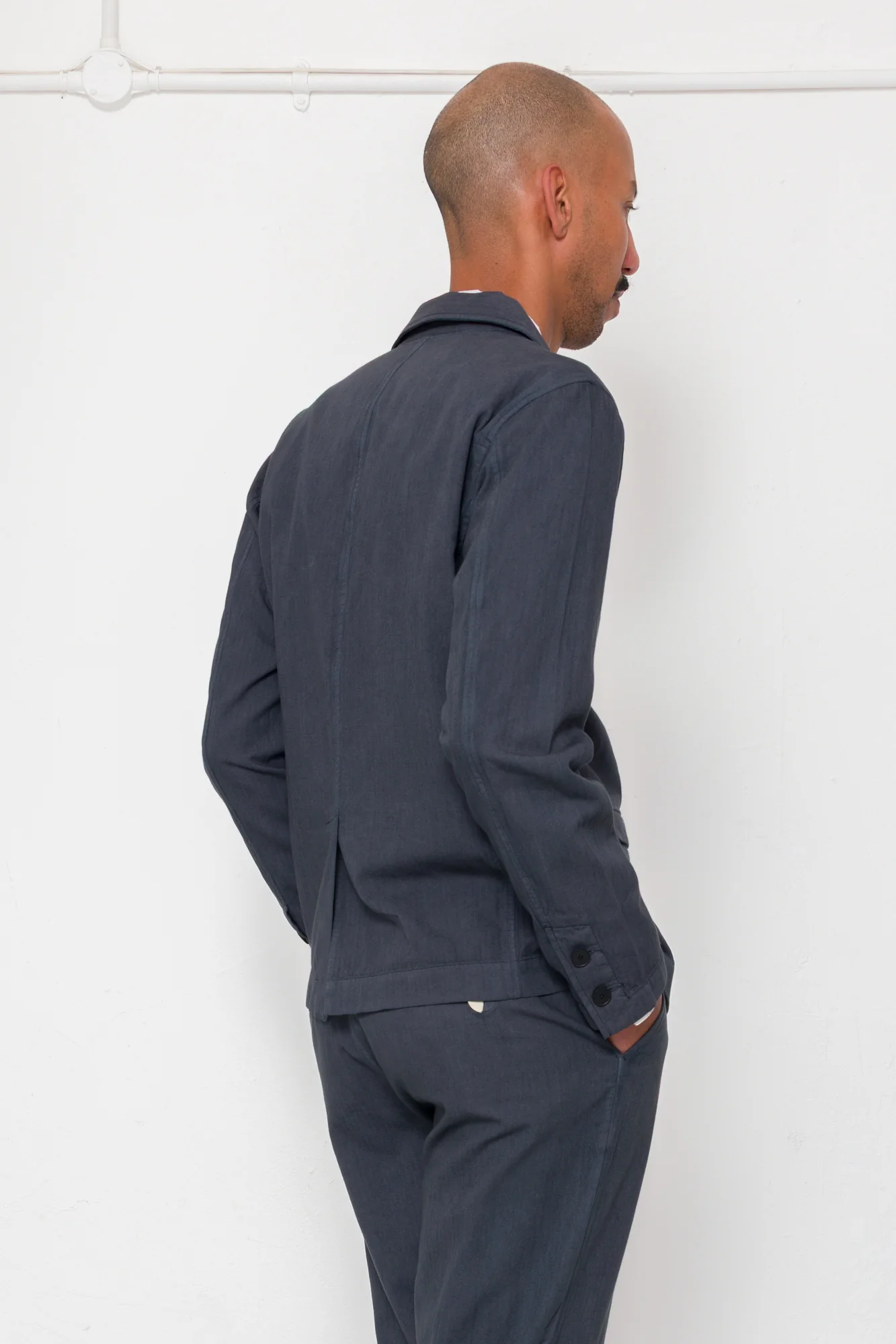 Lunar Blazer - Soft Black Cotton Linen - Image 12