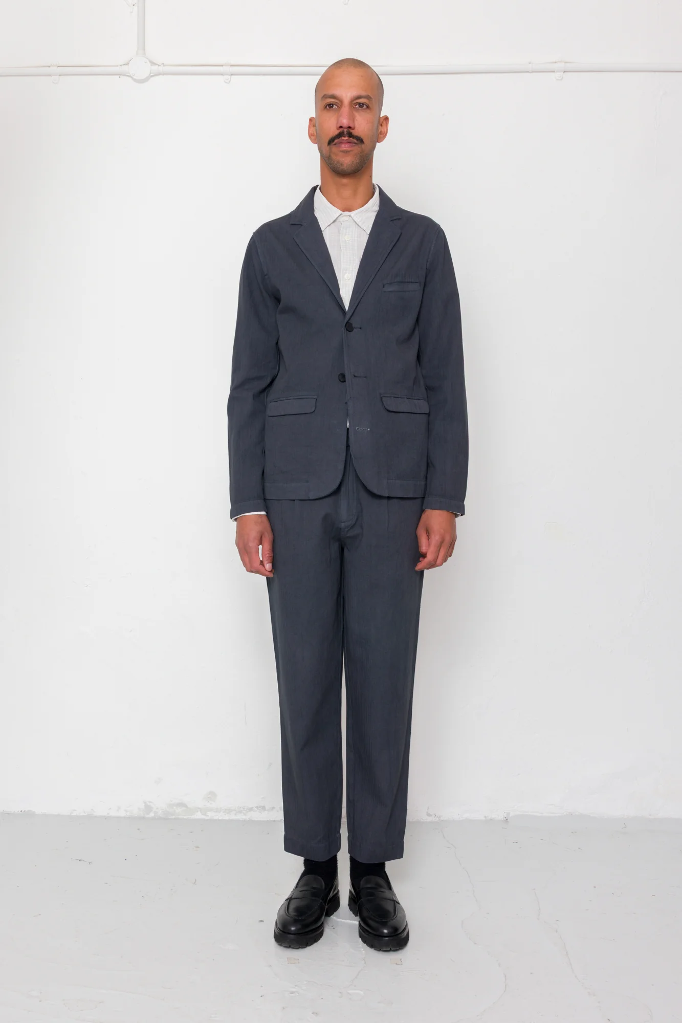 Lunar Blazer - Soft Black Cotton Linen - Image 2