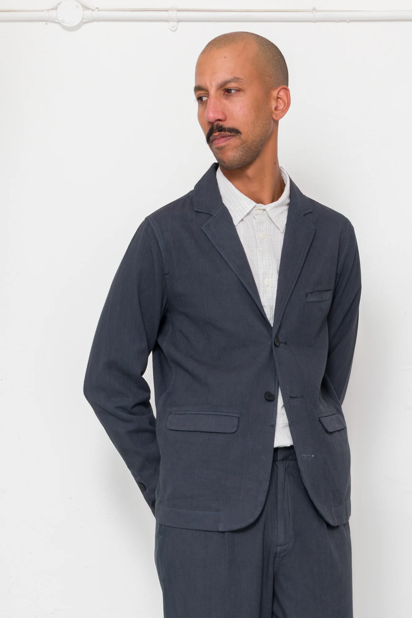 Lunar Blazer - Soft Black Cotton Linen - Image 7