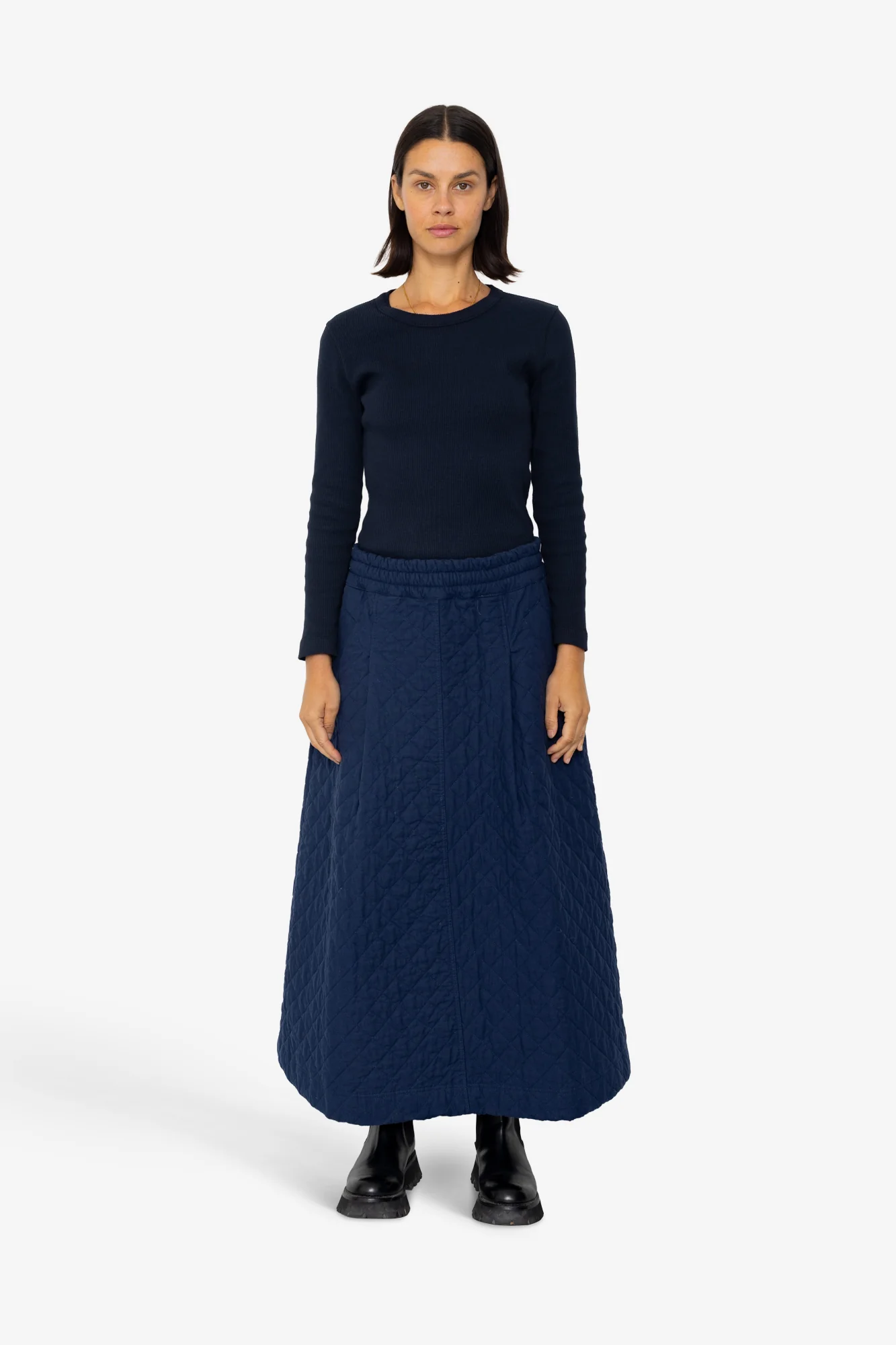Maxi Skirt - Quilted Navy - Image 2