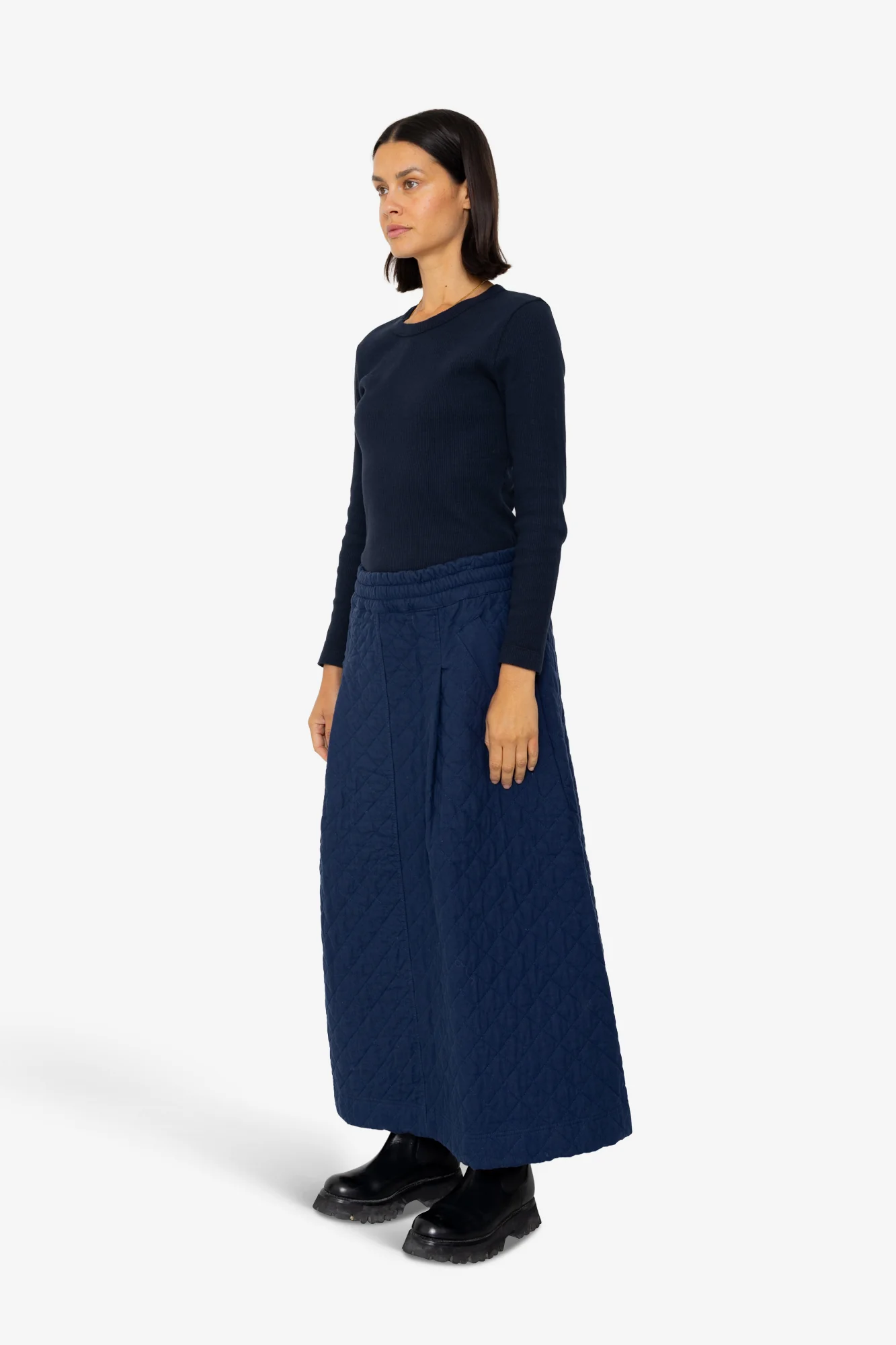 Maxi Skirt - Quilted Navy - Image 3