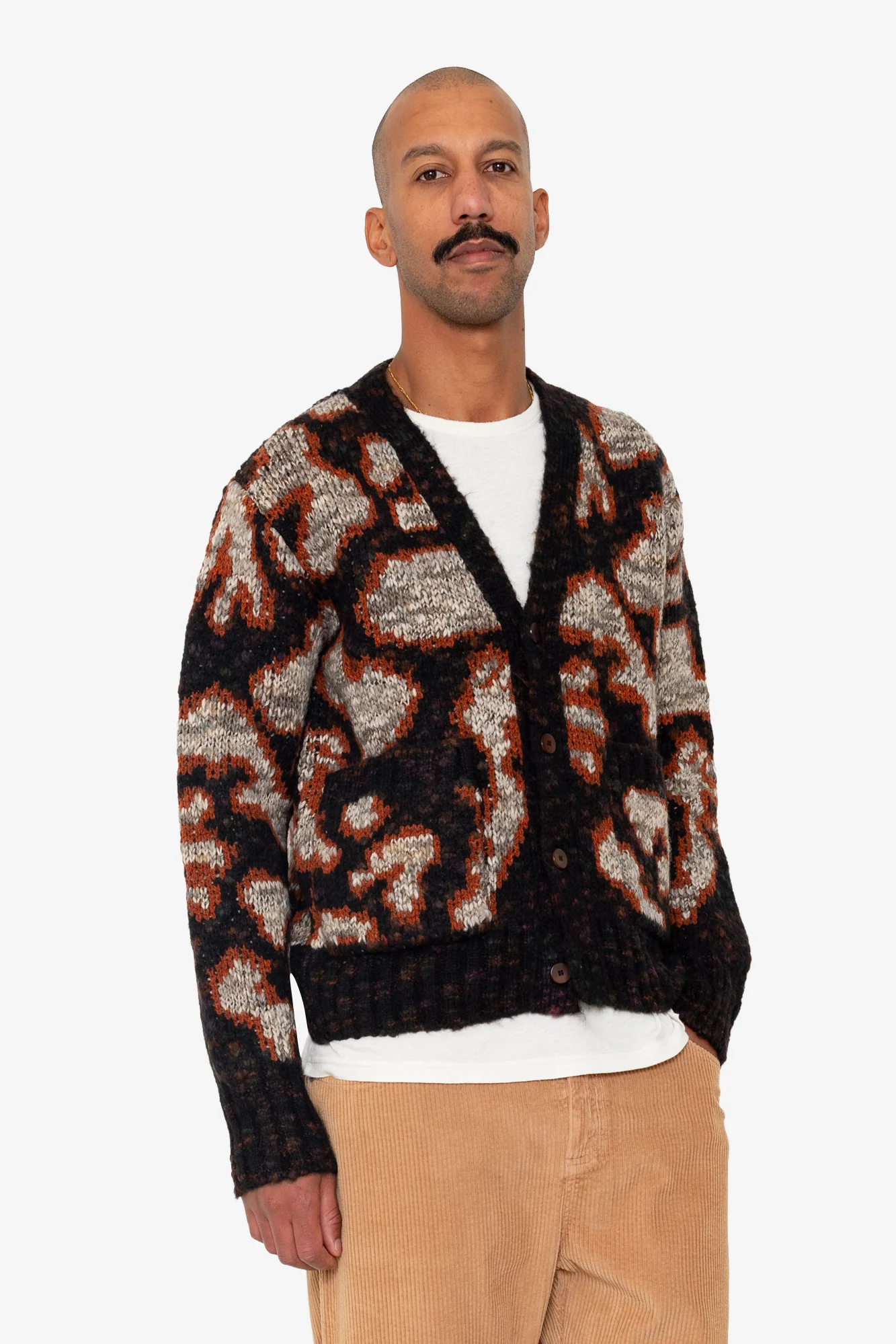 Mixed Yarn Cardigan - Espresso Mix - Image 6