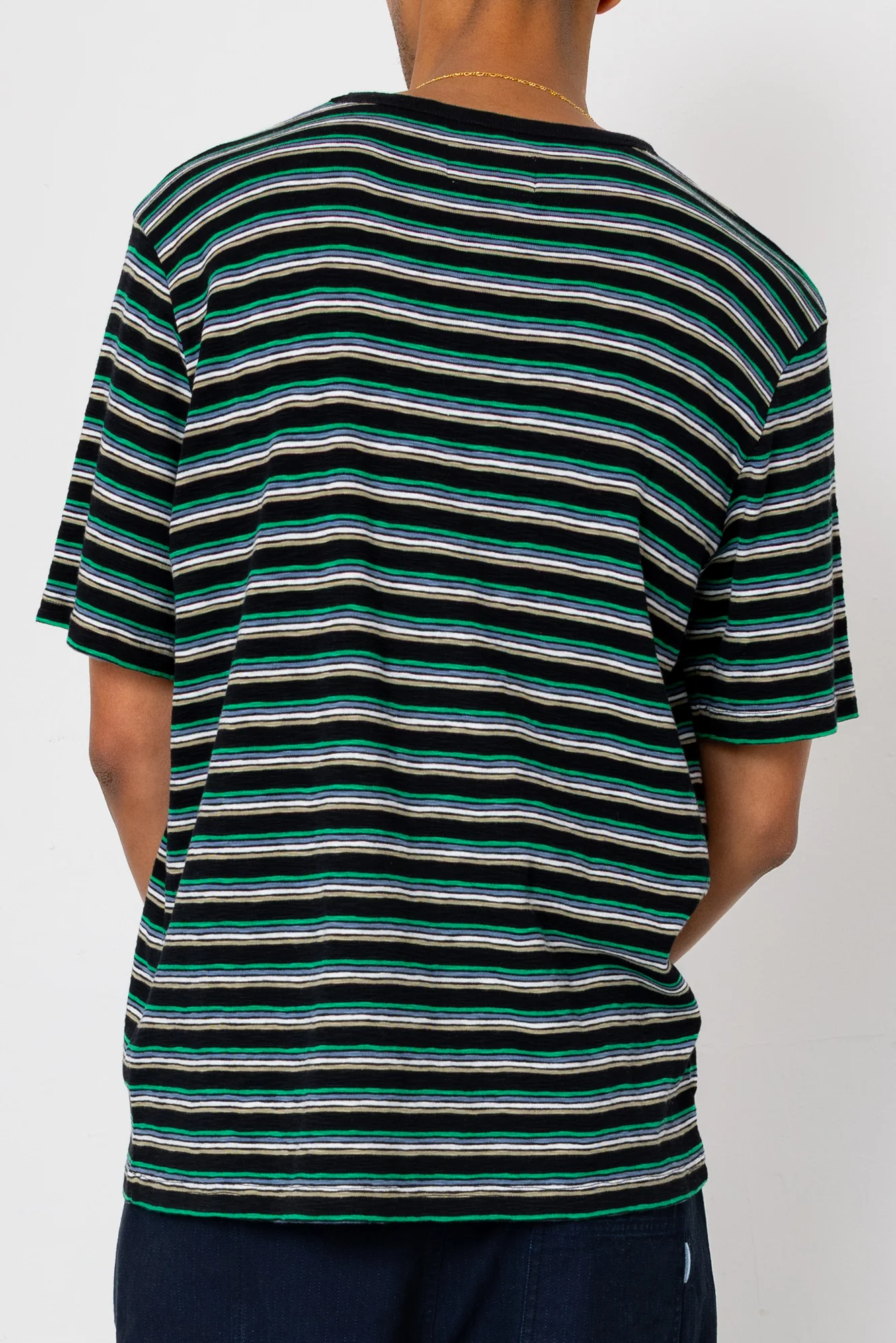 Multistripe T-Shirt - Black / Green Mix - Image 6