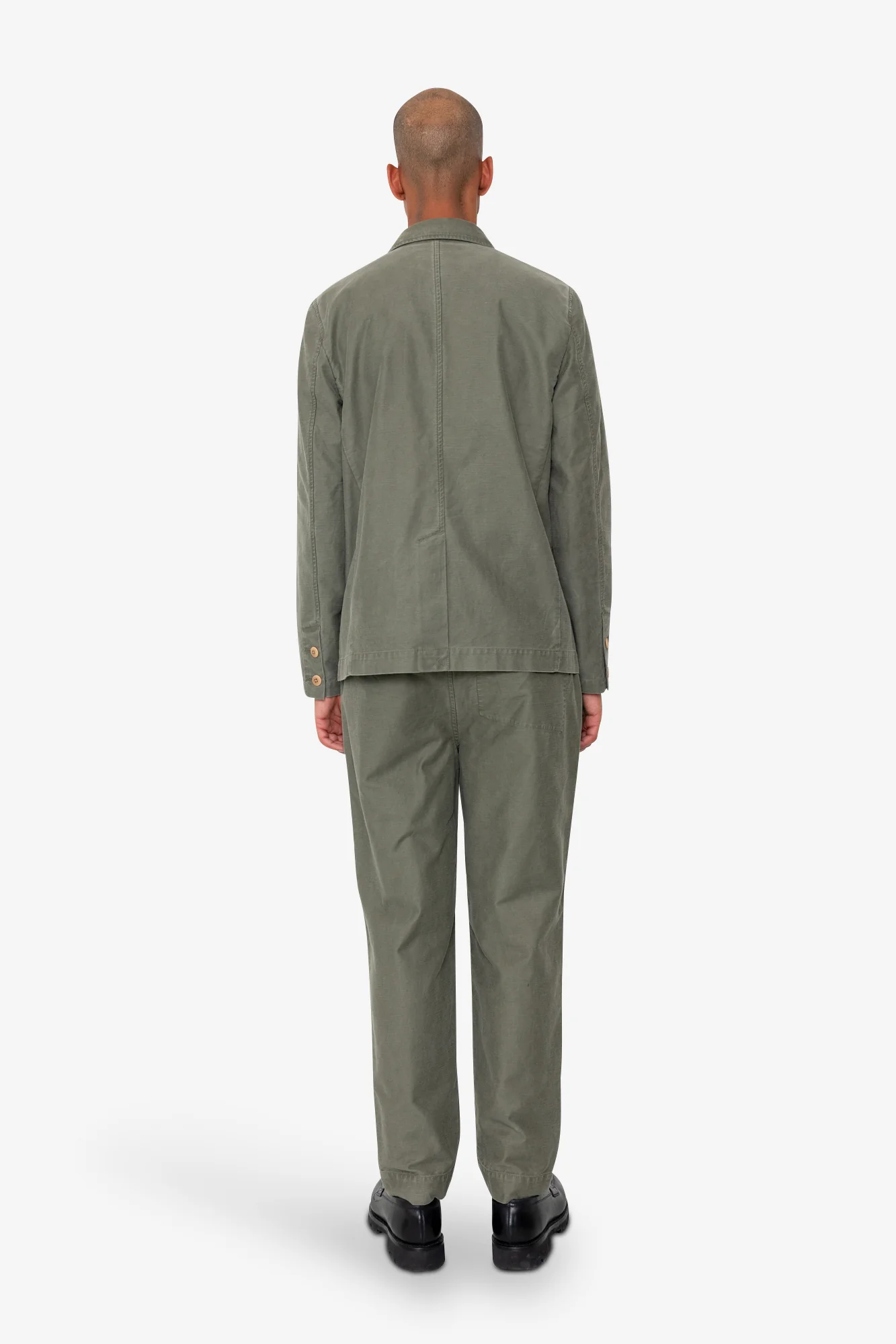 Patch Jacket - Dark Olive Slub - Image 8