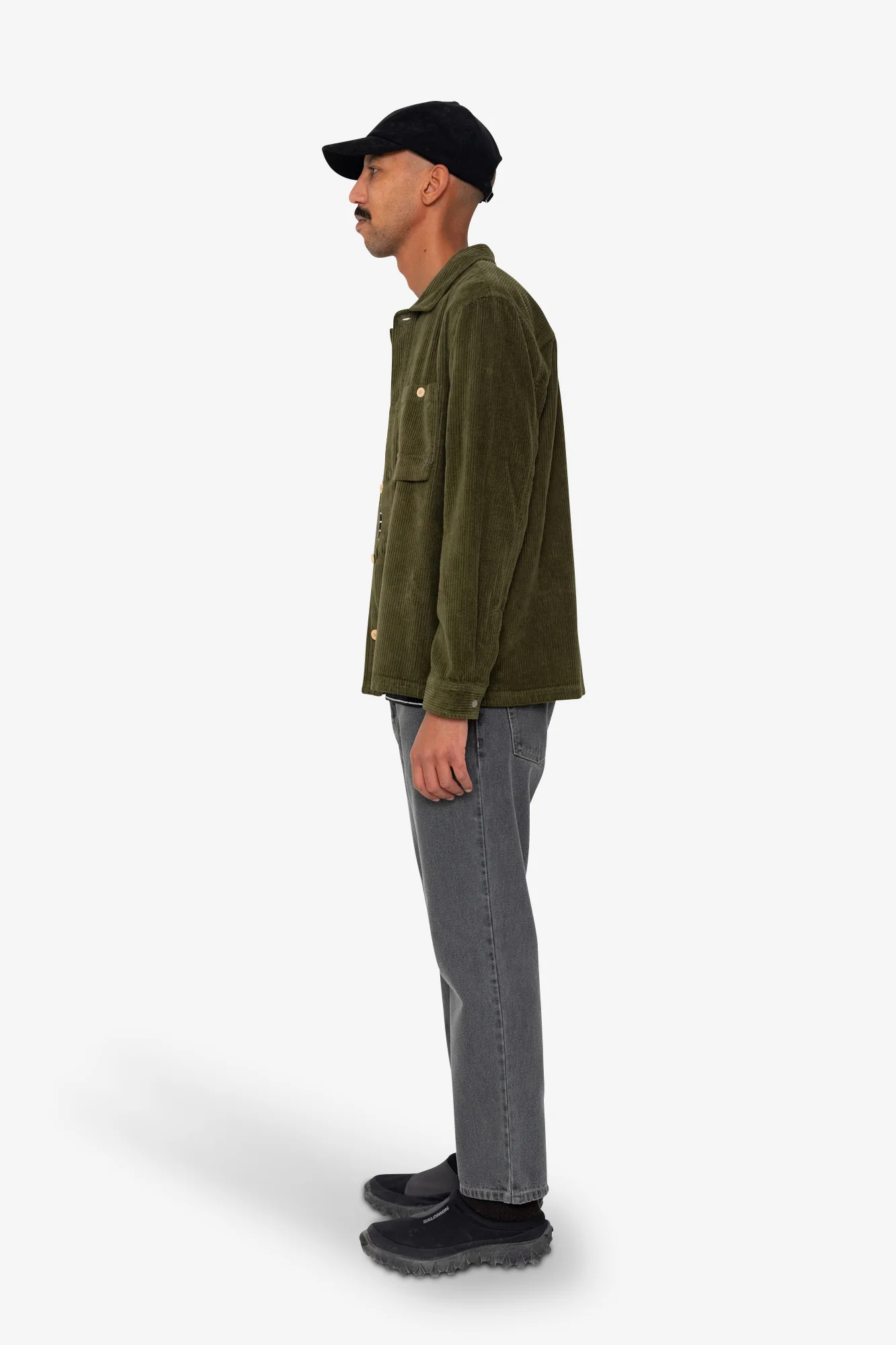Patch Overshirt - Olive Chunky Cord - Image 3
