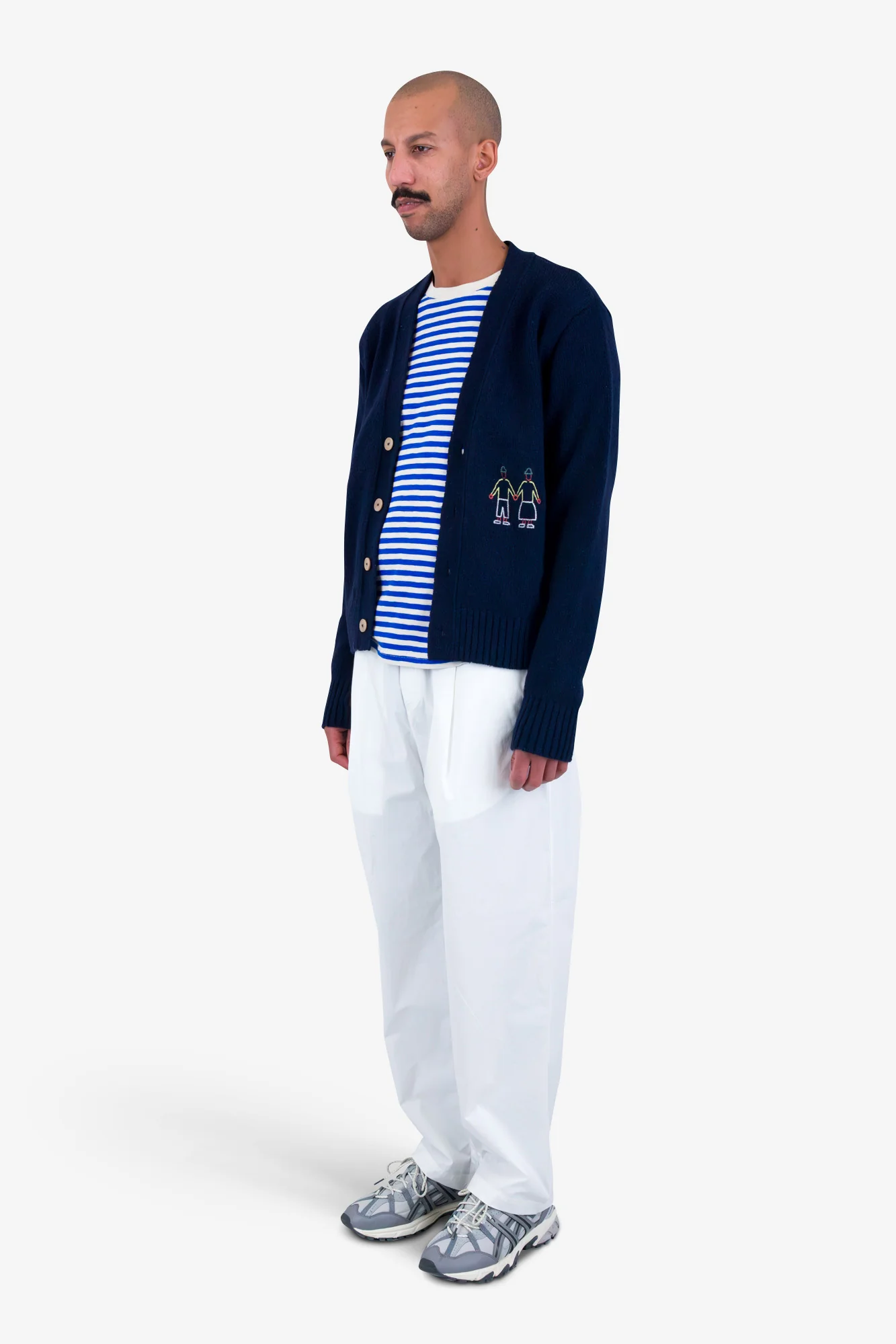 People Cardigan - Navy Mix - Image 3
