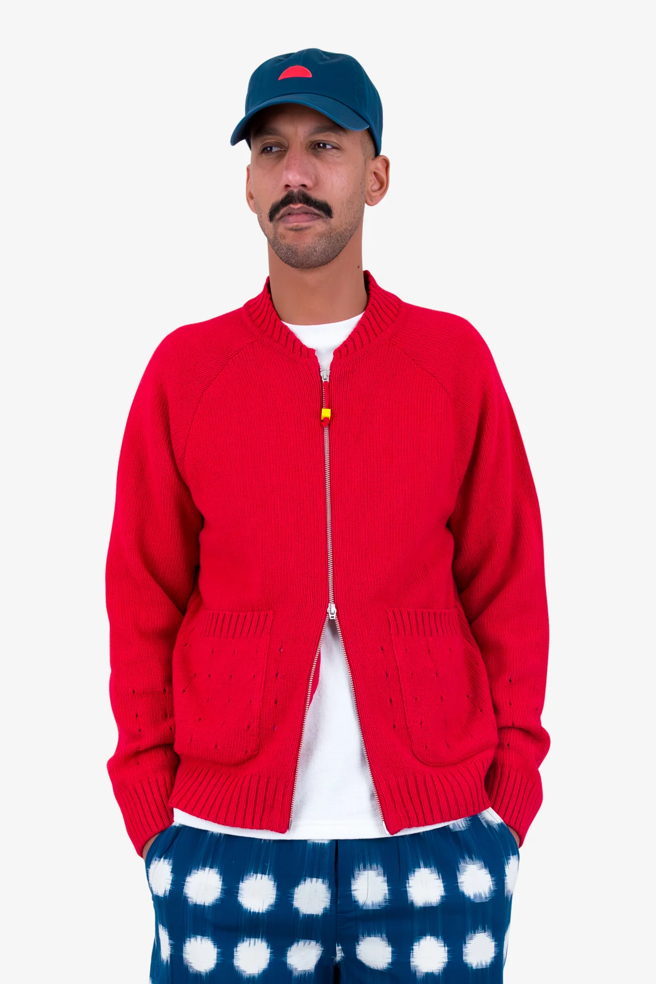 Pointelle Knit Bomber - Raspberry - Image 6
