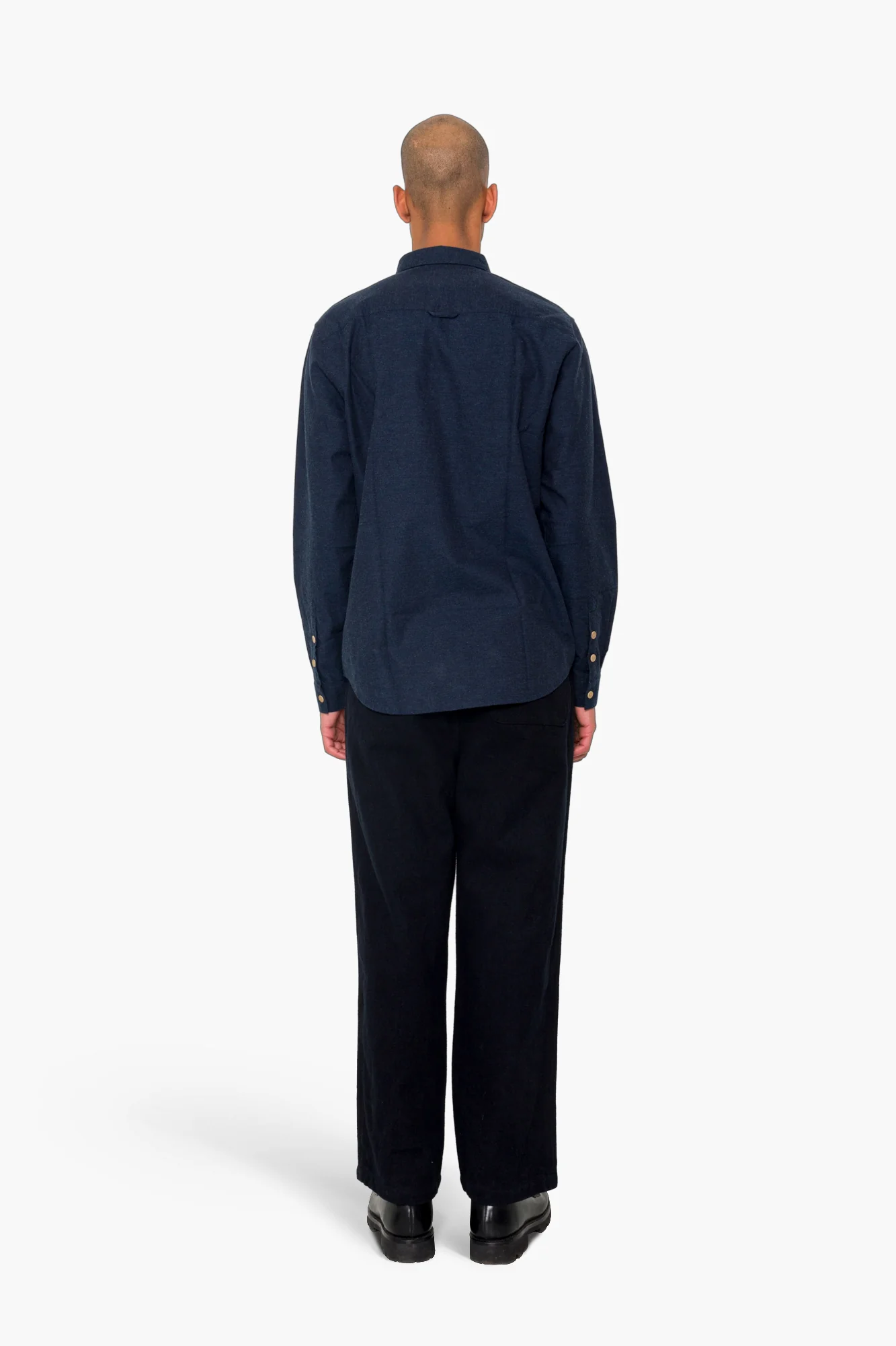 Relaxed Fit Shirt - Navy Melange Flannel - Image 8
