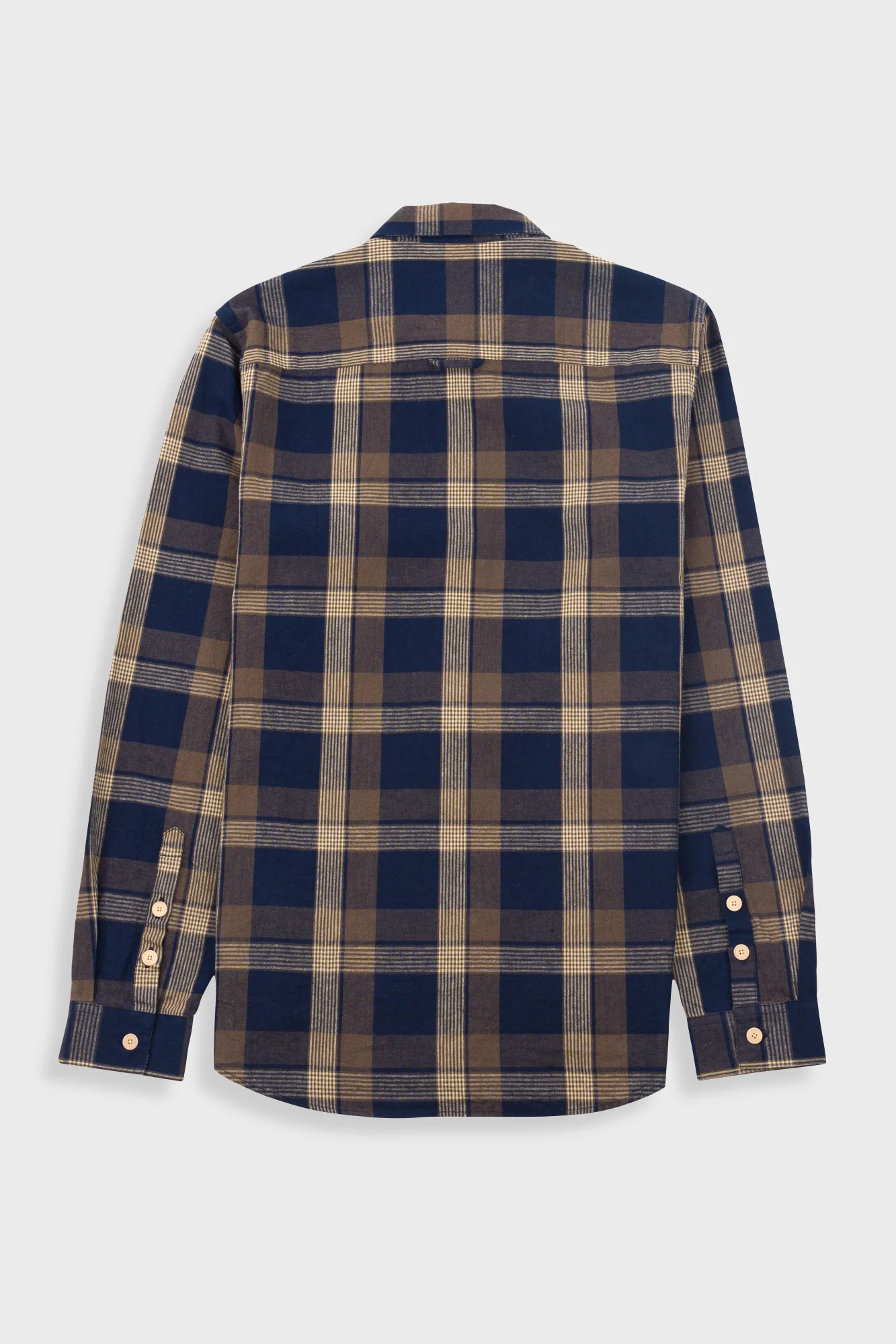 Relaxed Fit Shirt - Navy Olive Check - Image 9