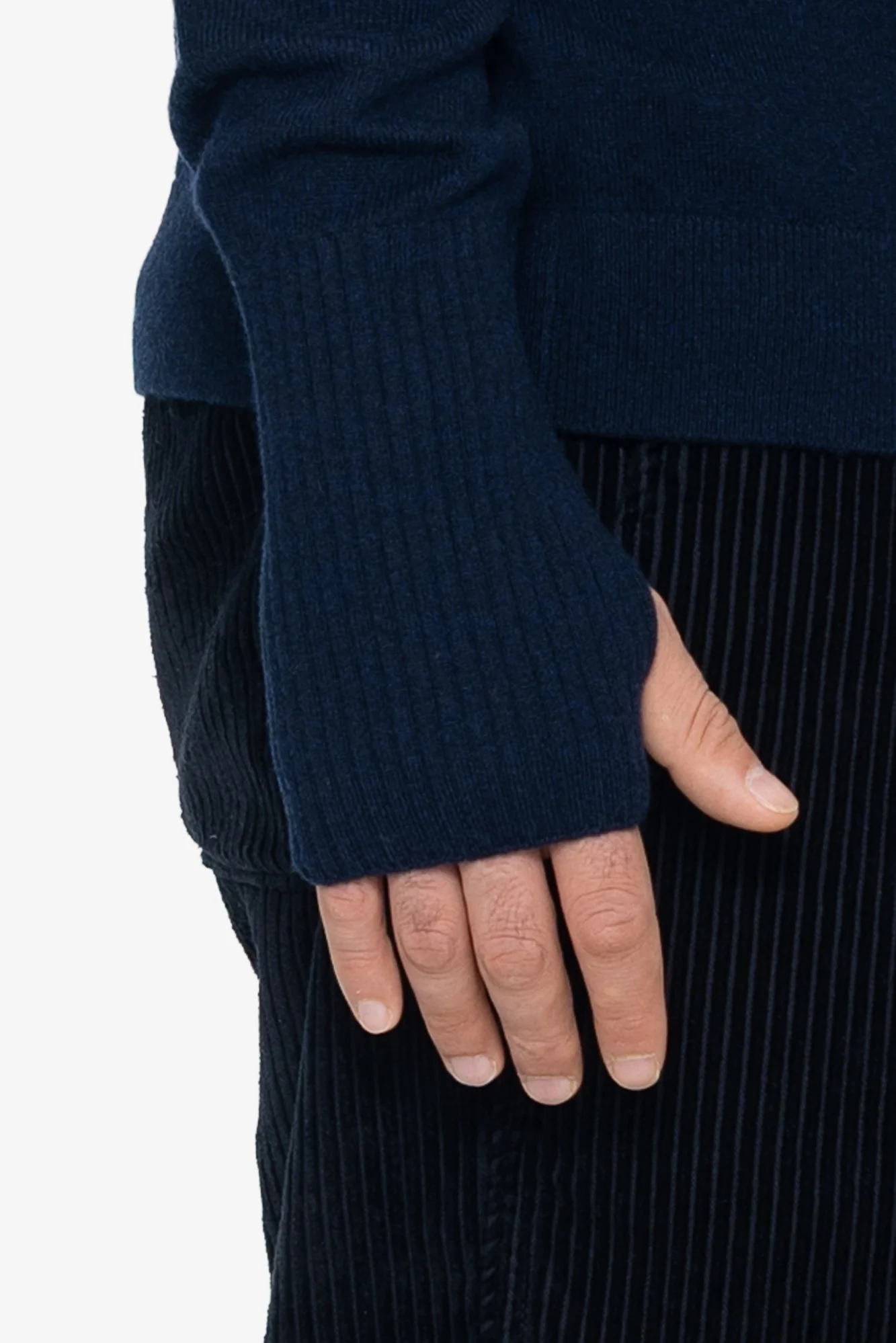 Rib Knit Top - Navy - Image 7