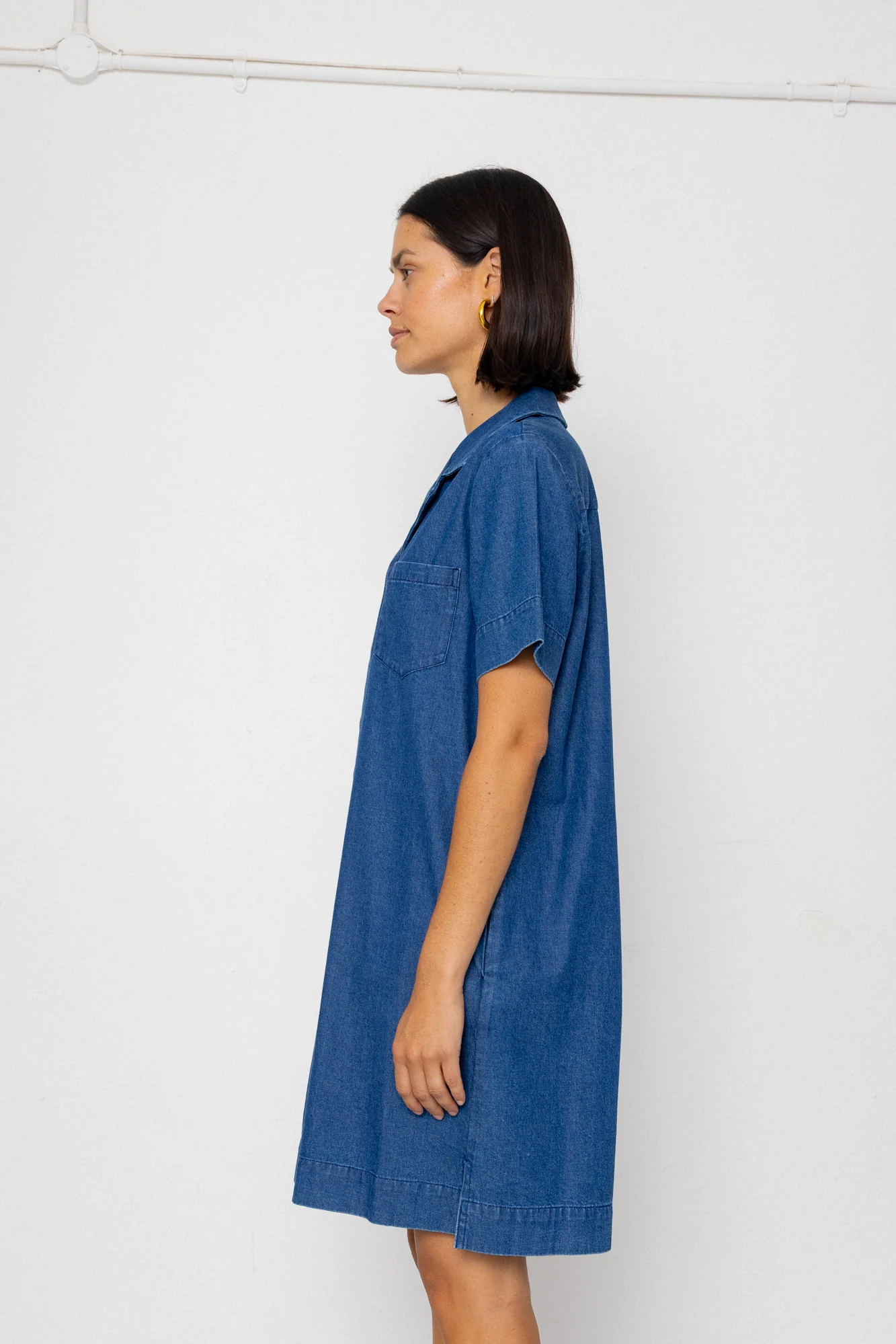 Shirt Dress - Indigo Denim - Image 6