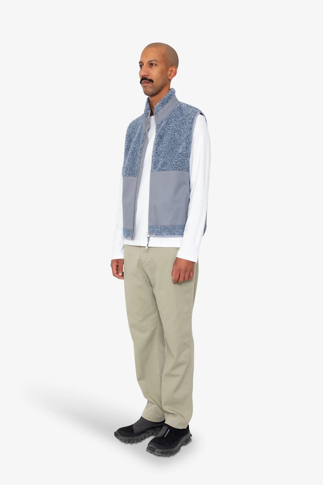Signal Gilet - Soft Blue Curly Wool - Image 3
