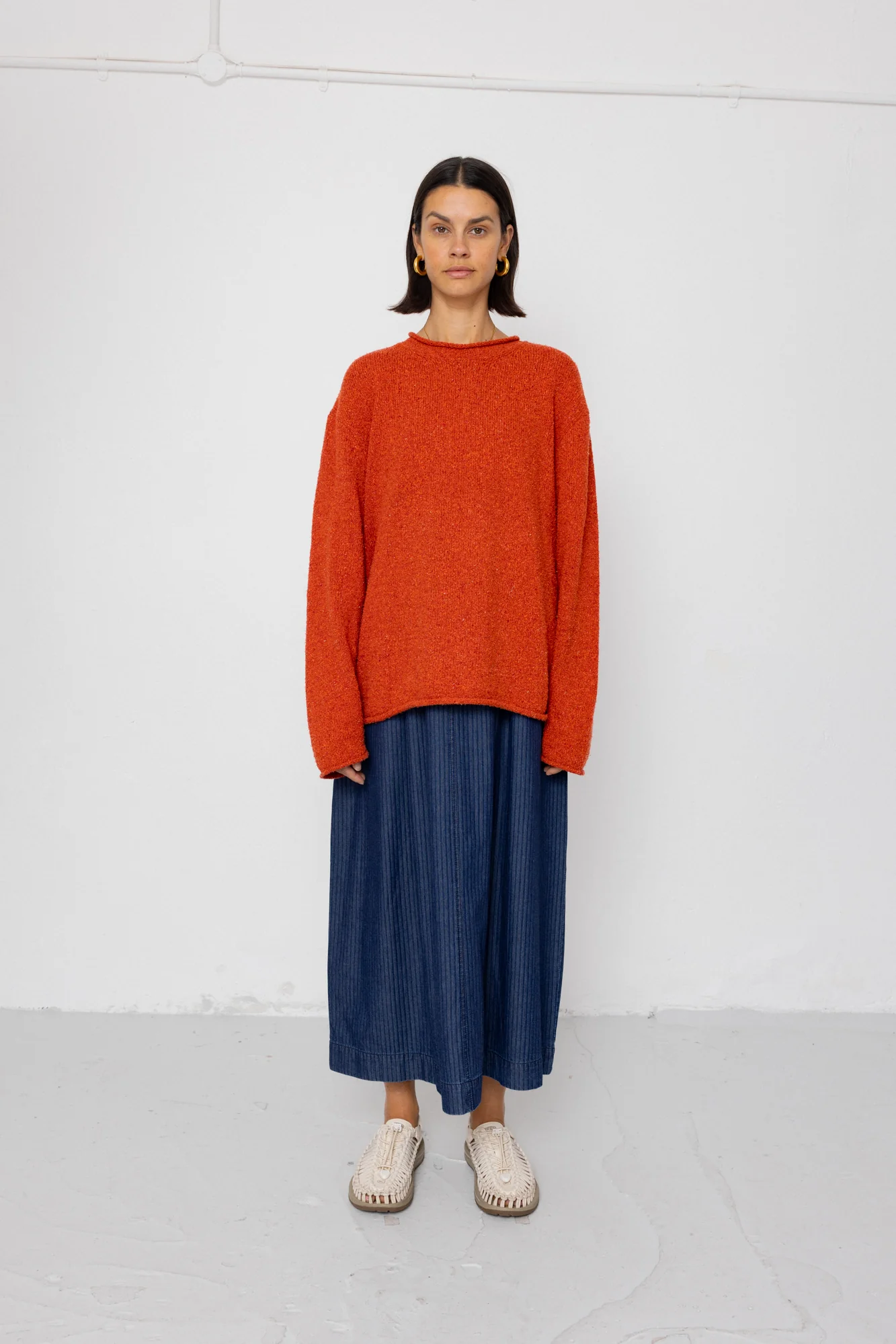 Slouch Crew Jumper - Red Oxide - Image 3