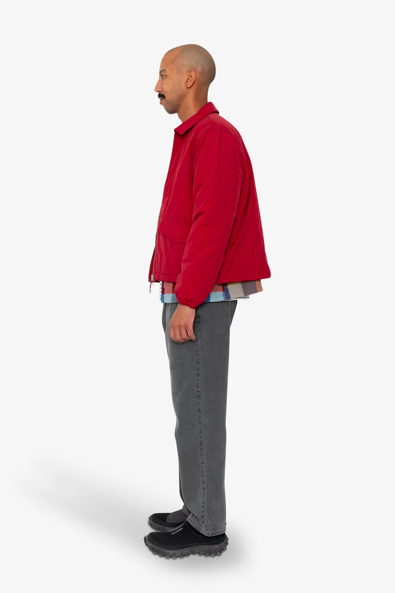 Wadded Bomber - Crimson Ripstop Nylon - Image 4