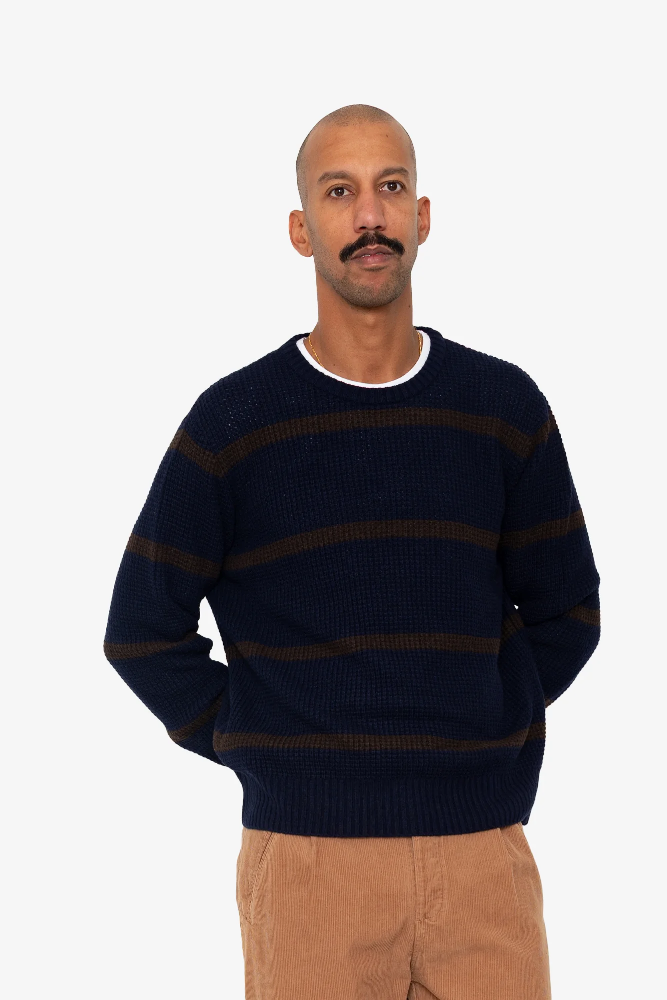 Waffle Crew - Navy Espresso Stripe - Image 7