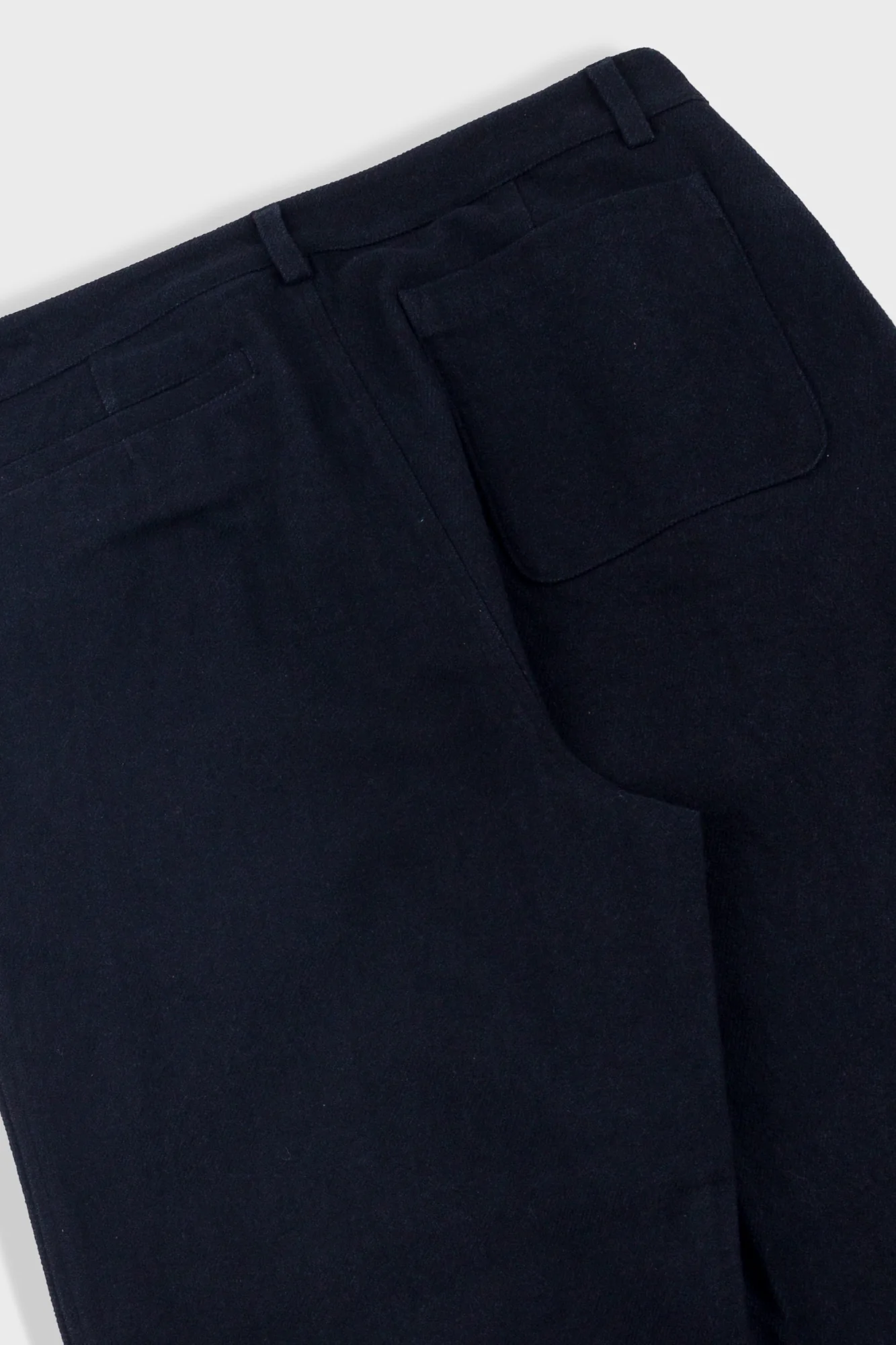 Wide Fit Trouser - Ash Navy Brushed Twill - Image 8